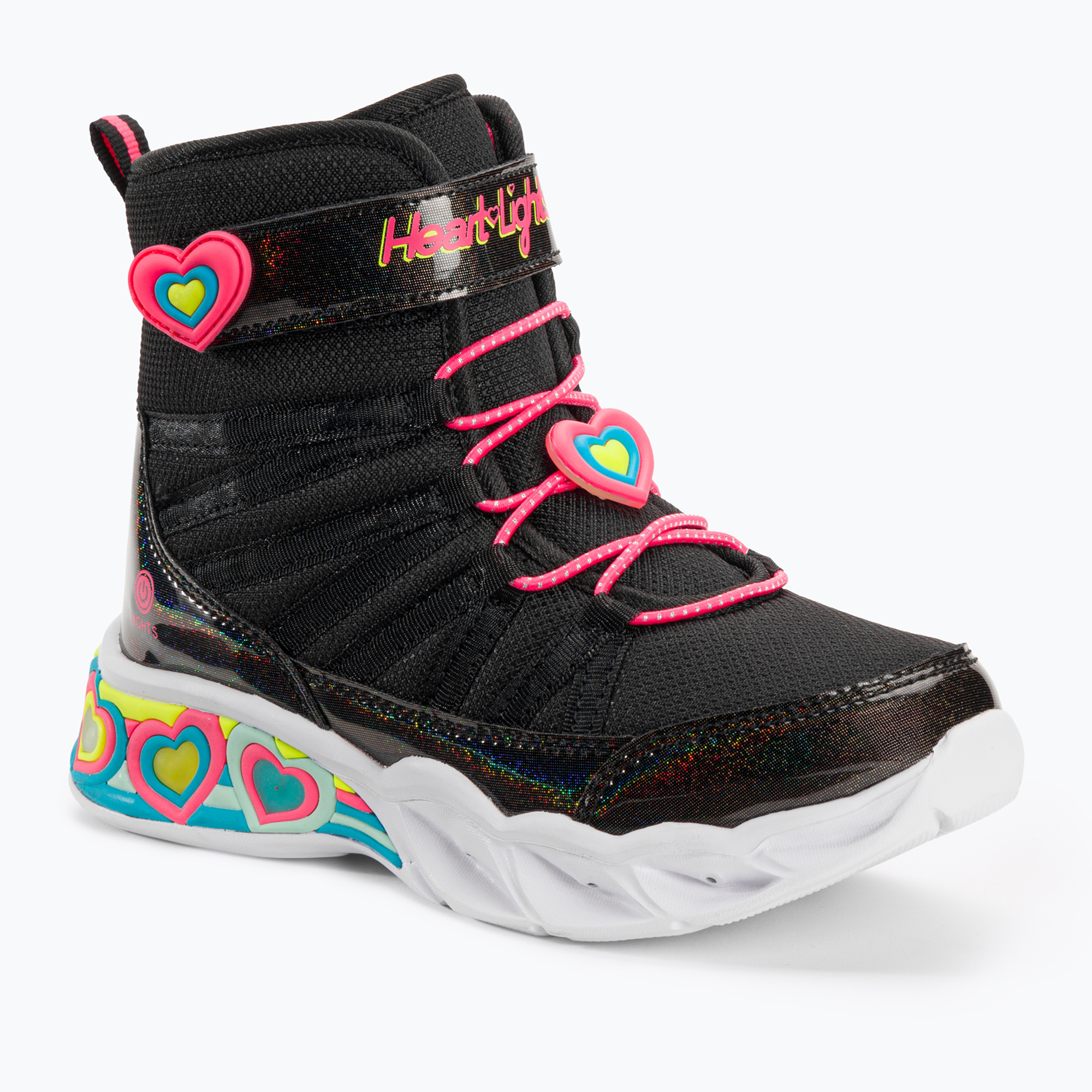34%-kal olcsóbban.  SKECHERS Sweetheart Lights Love To Shine gyerekcipő fekete/rózsaszín