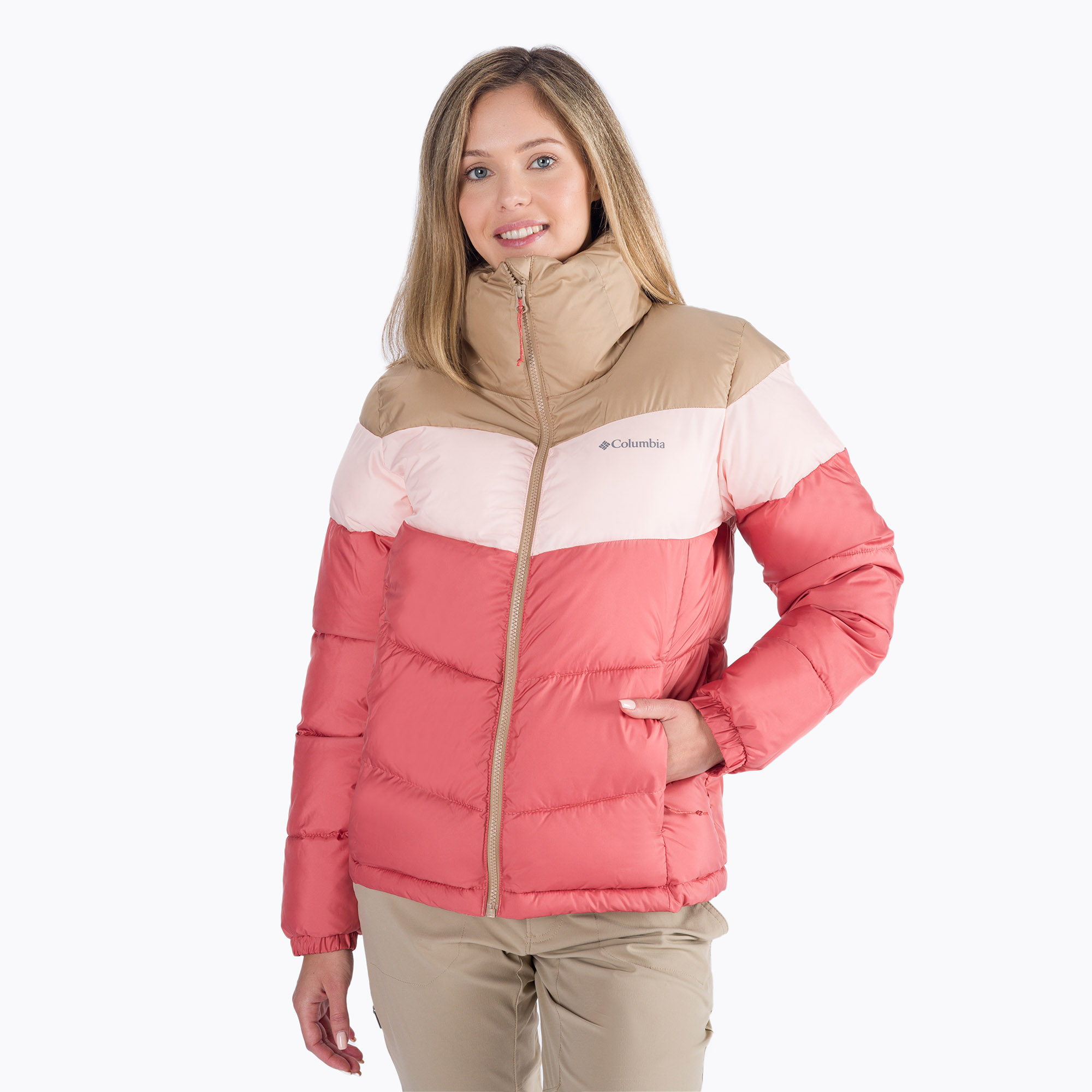 39%-kal olcsóbban.  Columbia Puffect Color Blocked női pehelykabát rózsaszín 1955101. Méret: XL