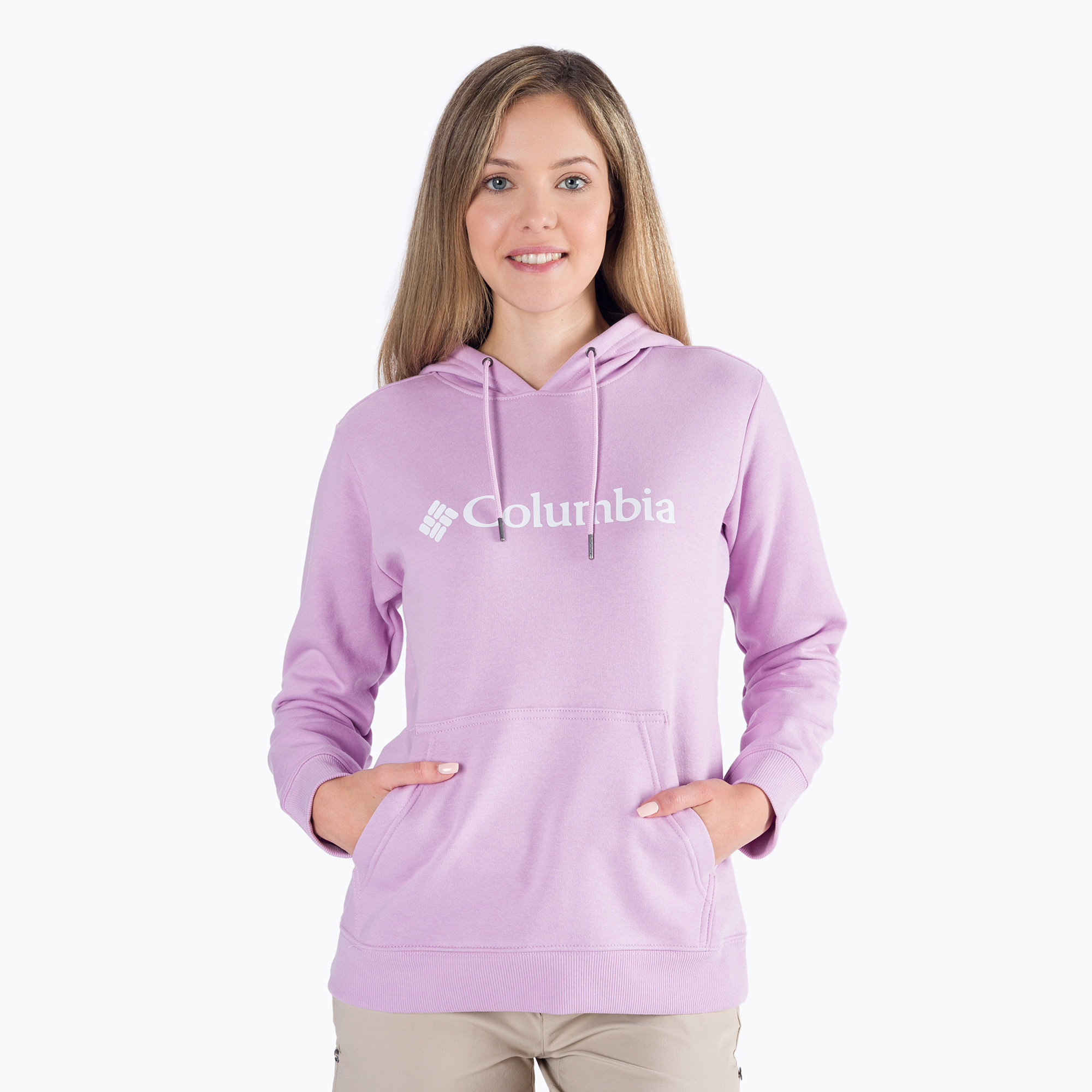 32%-kal olcsóbban.  Női trekking pulóver Columbia Logo lila 1895751. Méret: L