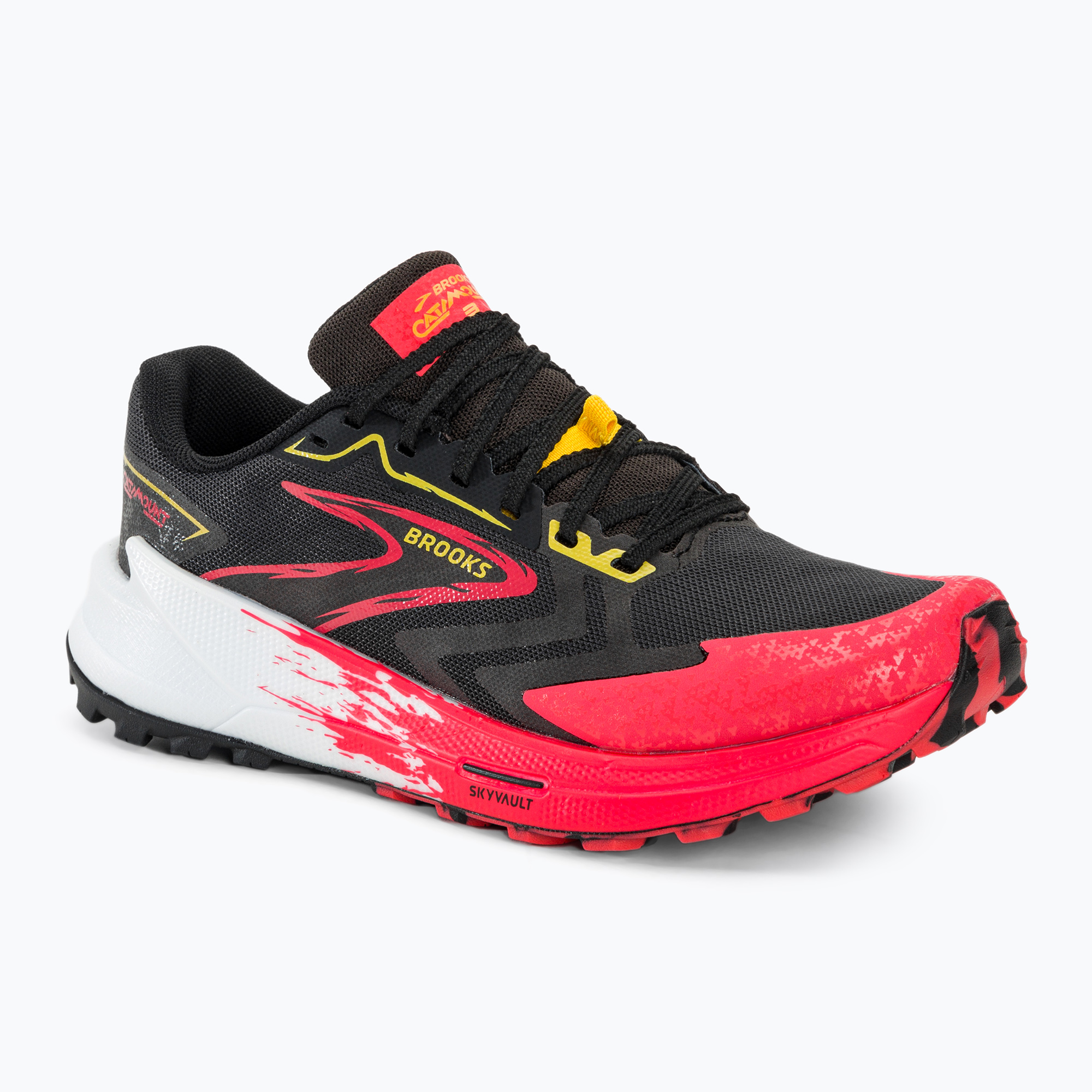 15%-kal olcsóbban.  női futócipő  Brooks Catamount 3 black/diva pink/lemon chrome. Méret: 40 EU