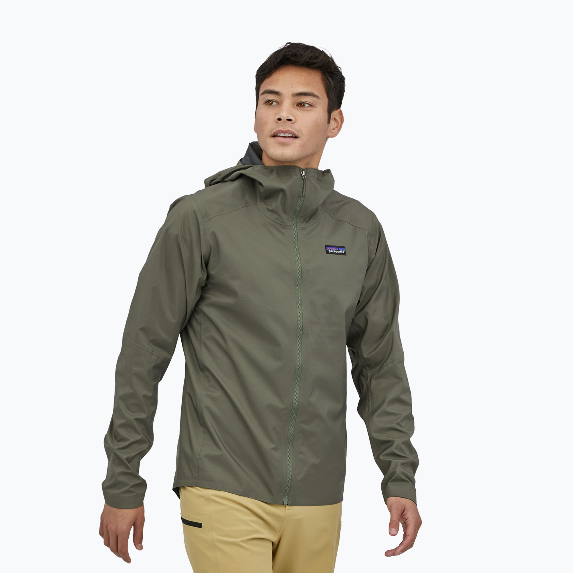 30%-kal olcsóbban.  Férfi Patagonia Dirt Roamer basin green kerékpáros kabát