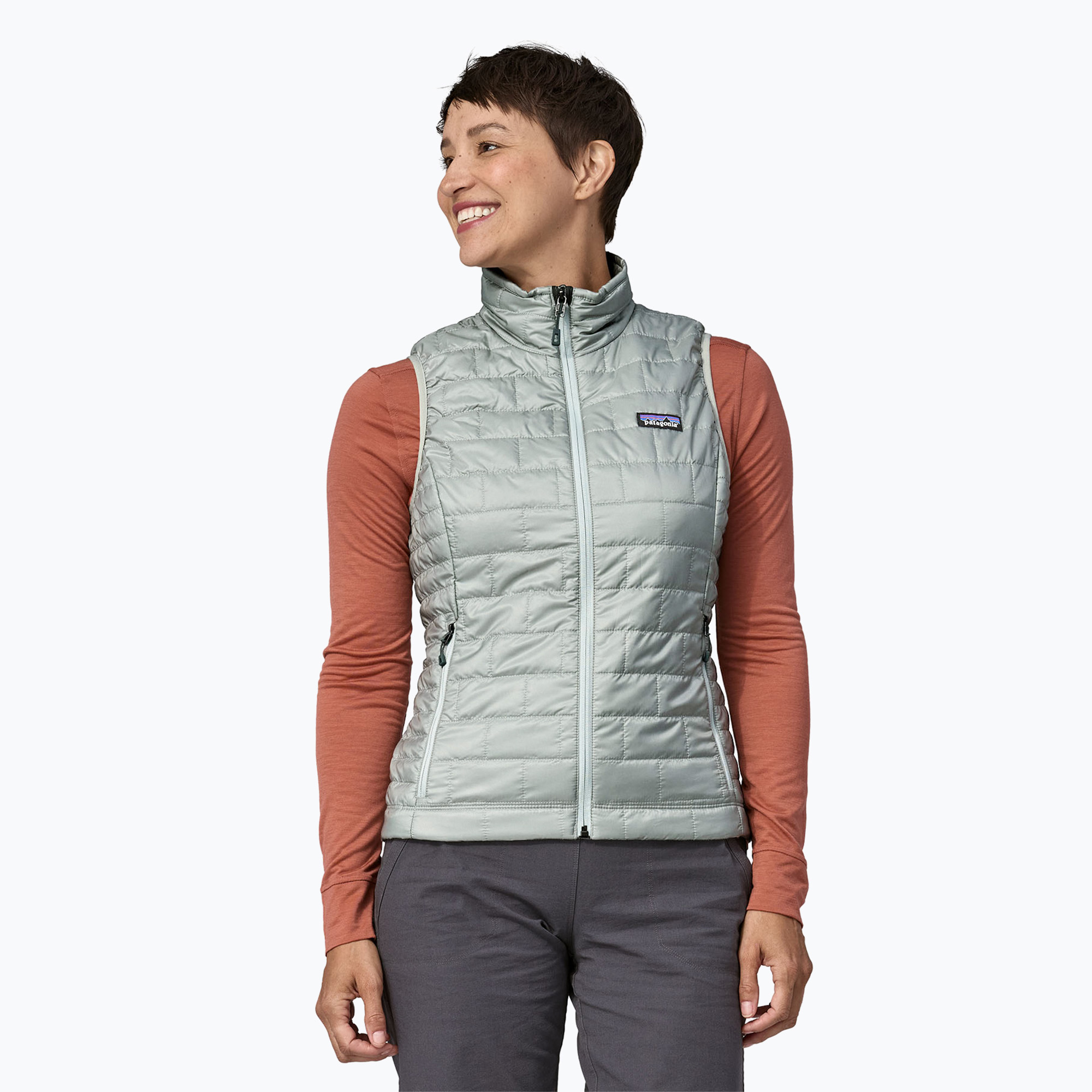 25%-kal olcsóbban.  Női ujjatlan Patagonia Nano Puff sleet green. Méret: S
