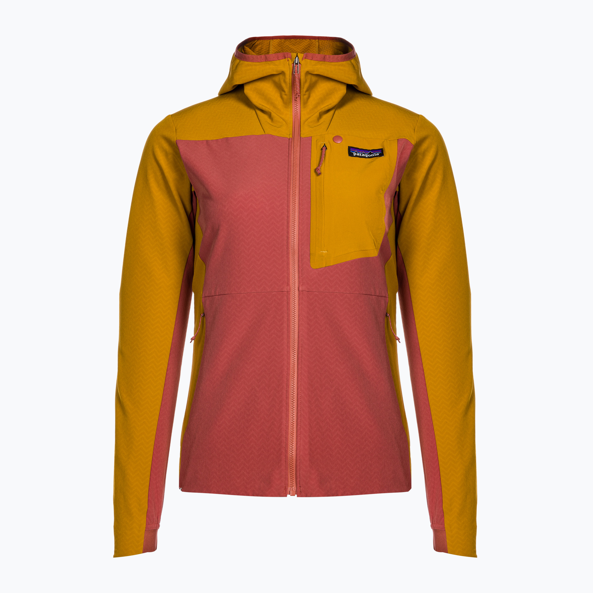 27%-kal olcsóbban.  Női softshell dzseki Patagonia R1 CrossStrata Hoody burl piros. Méret: S