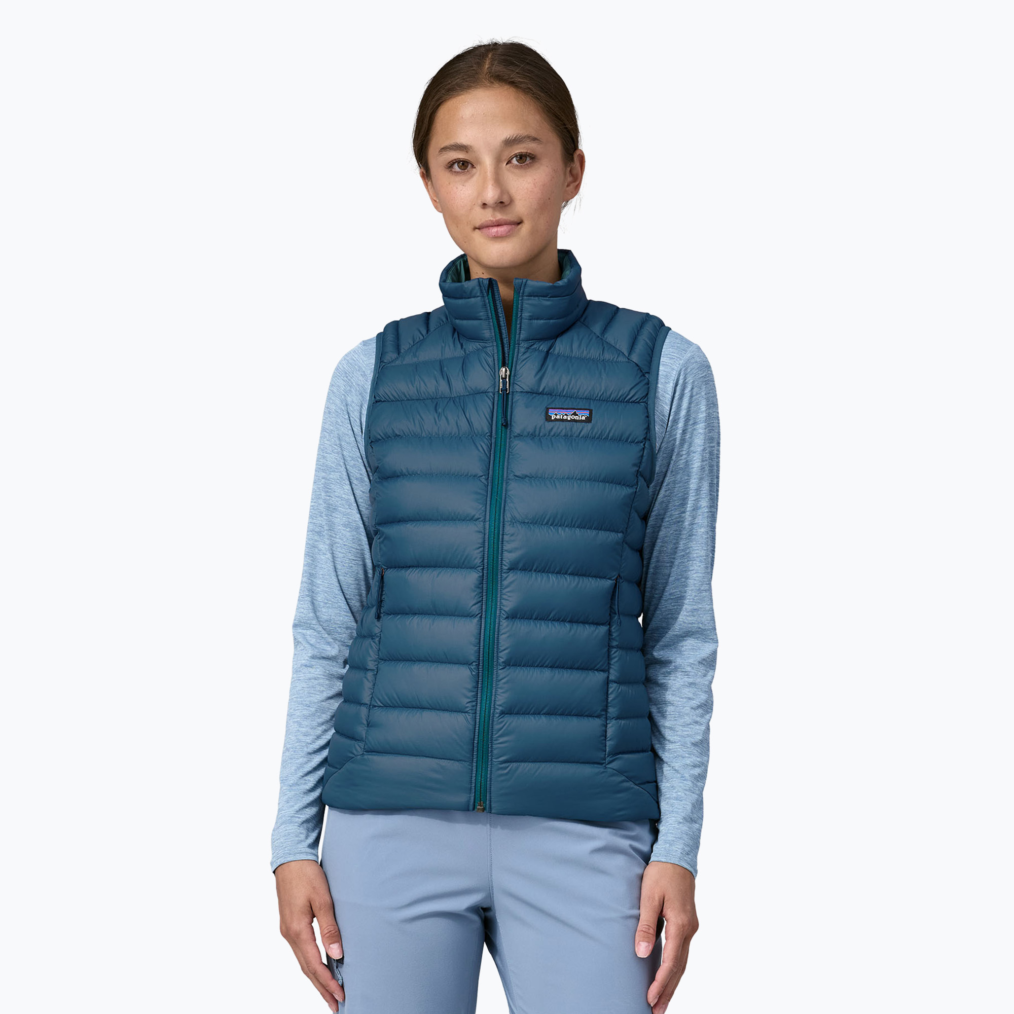 29%-kal olcsóbban.  Női ujjatlan Patagonia Down Sweater lagom blue. Méret: L