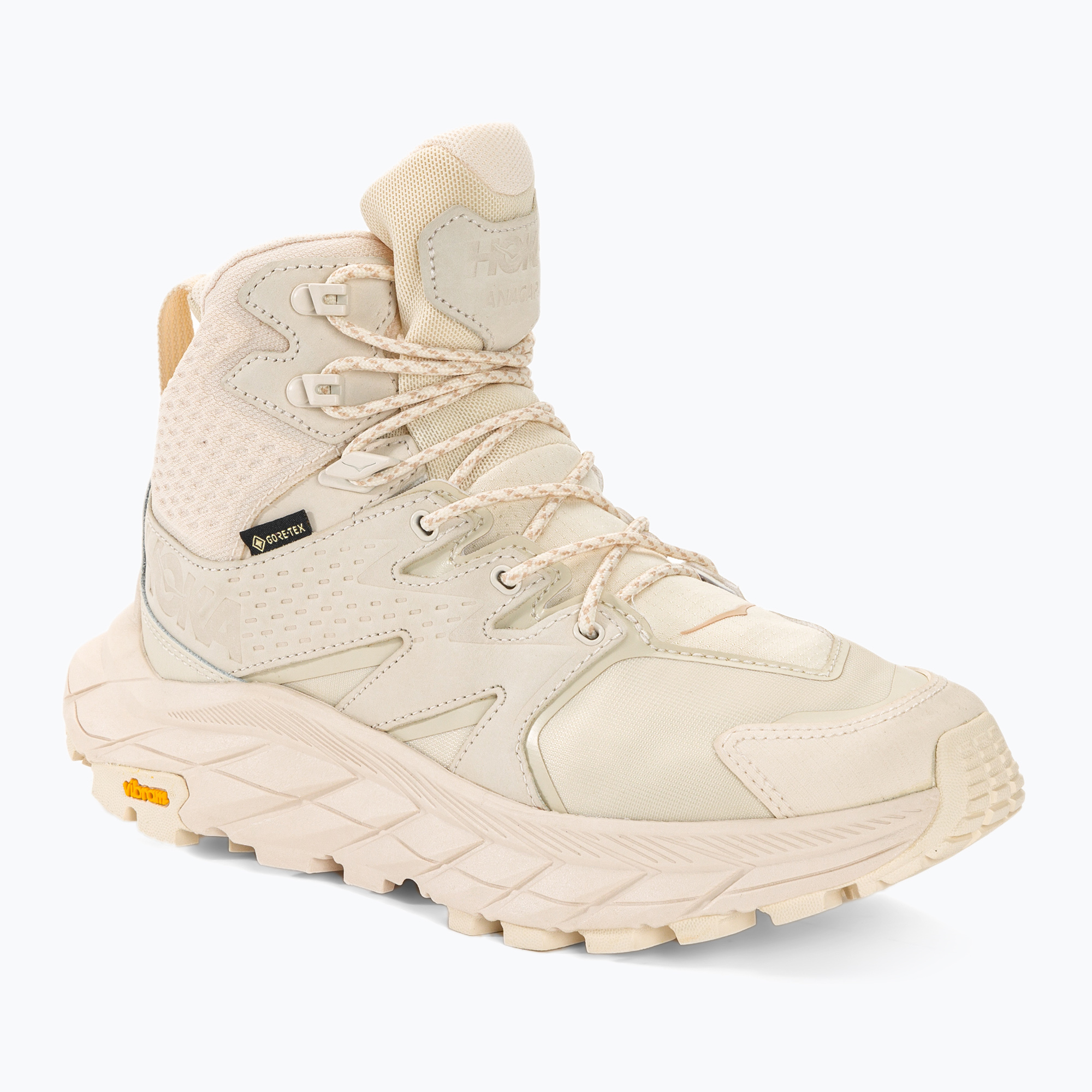 29%-kal olcsóbban.  Női túrabakancs HOKA Anacapa Mid GTX tojáslikőr/shifting sand. Méret: 41 1/3 EU