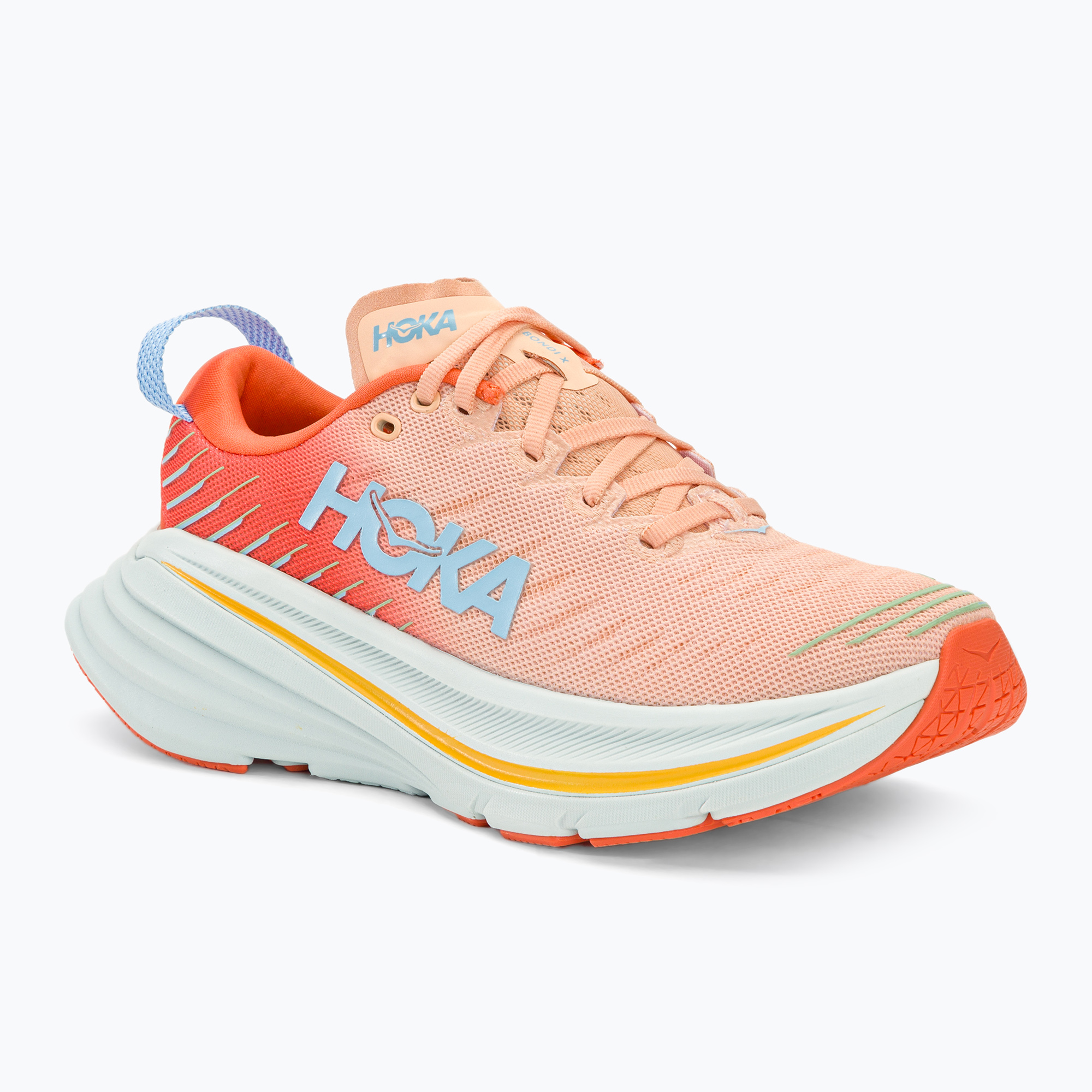38%-kal olcsóbban.  női futócipő  HOKA Bondi X caellia/peach parfait. Méret: 42 EU