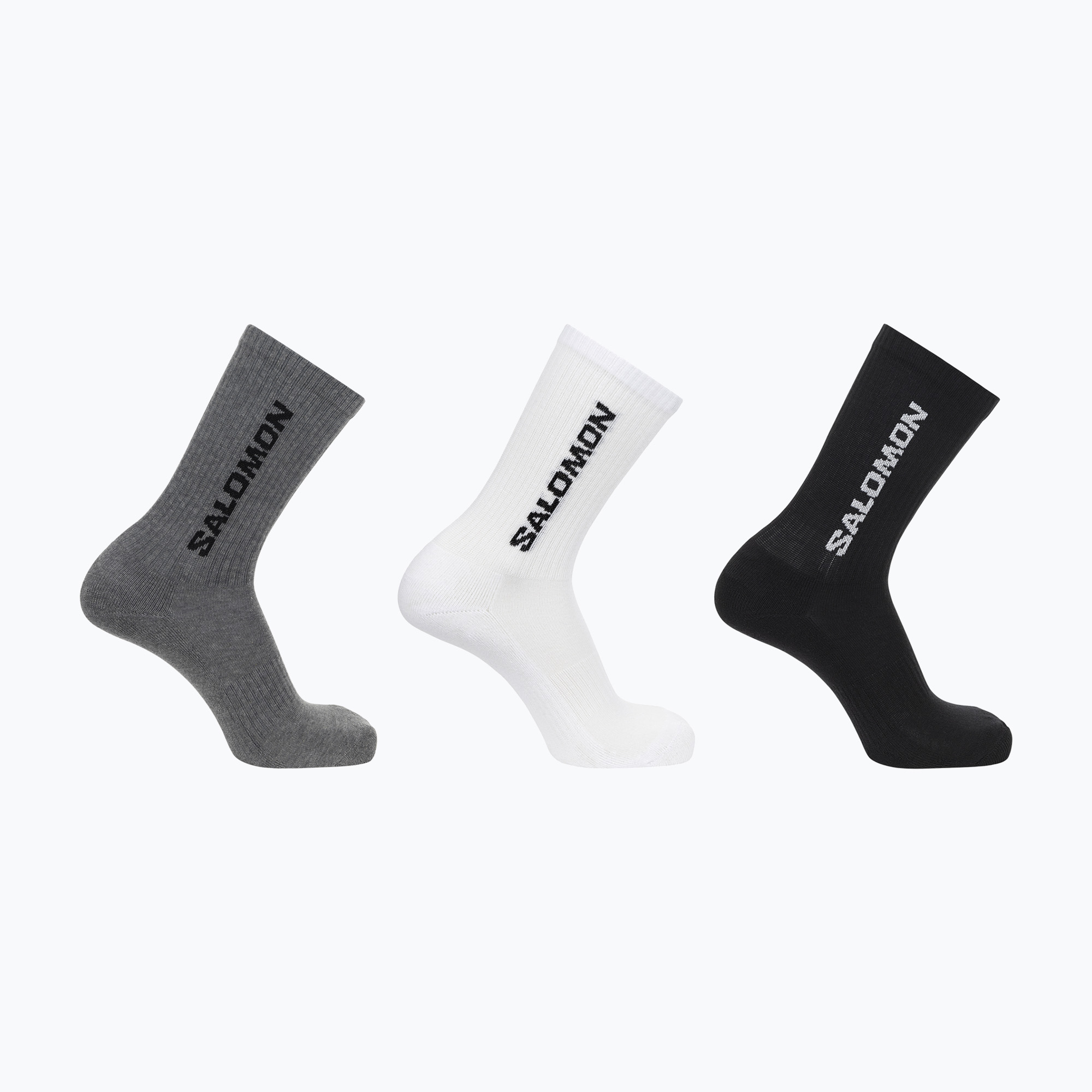 32%-kal olcsóbban.  Salomon Everyday Crew 3 pár trekking zokni fekete/fehér/med szürke. Méret: 45-47 EU