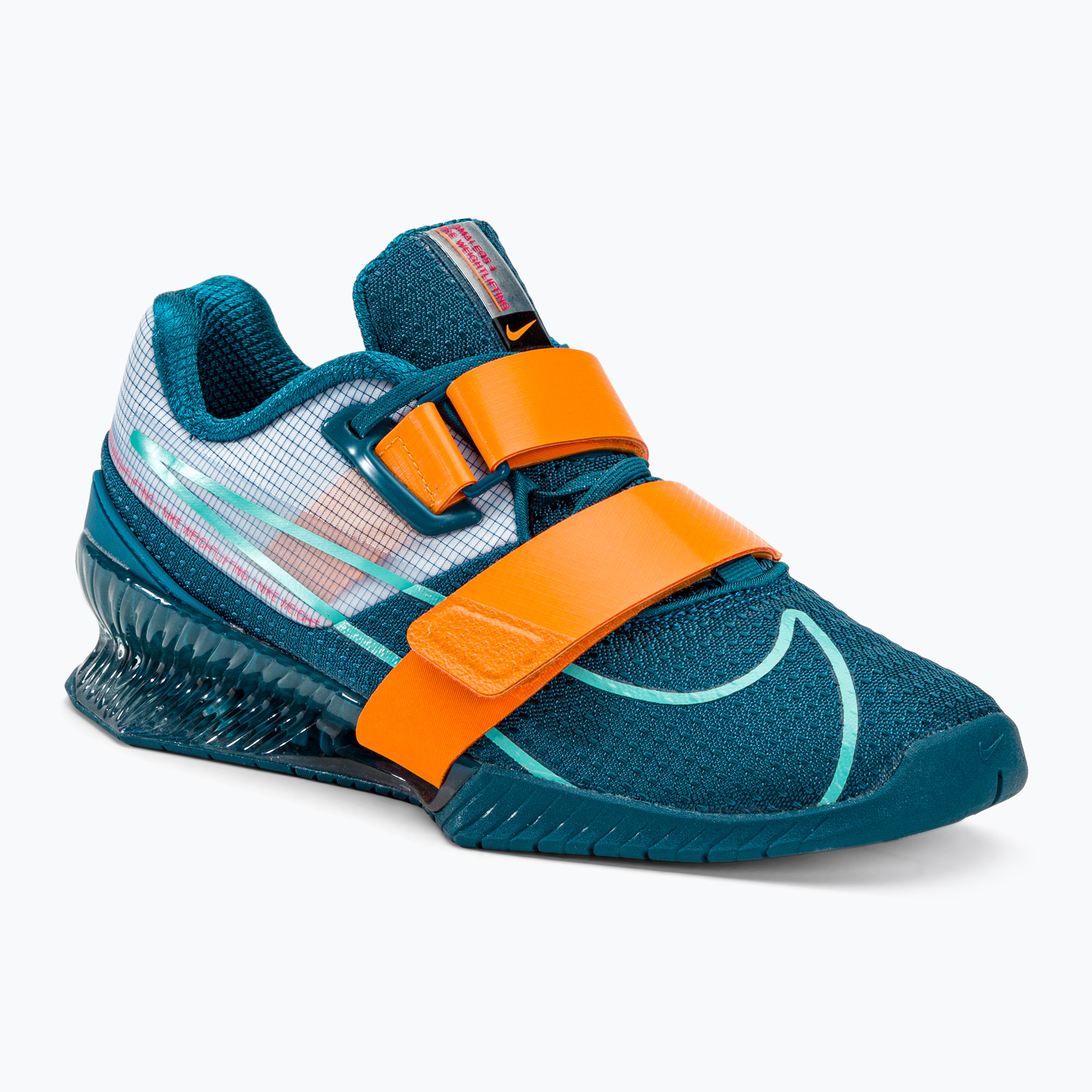 18%-kal olcsóbban.  Nike Romaleos 4 kék/narancs súlyemelő cipő. Méret: 40.5 EU