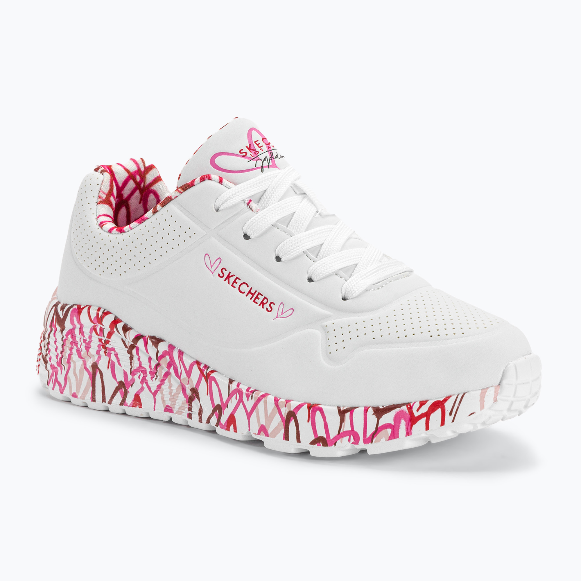 31%-kal olcsóbban.  SKECHERS Uno Lite Lovely Luv fehér/piros/rózsaszín gyermek tornacipő