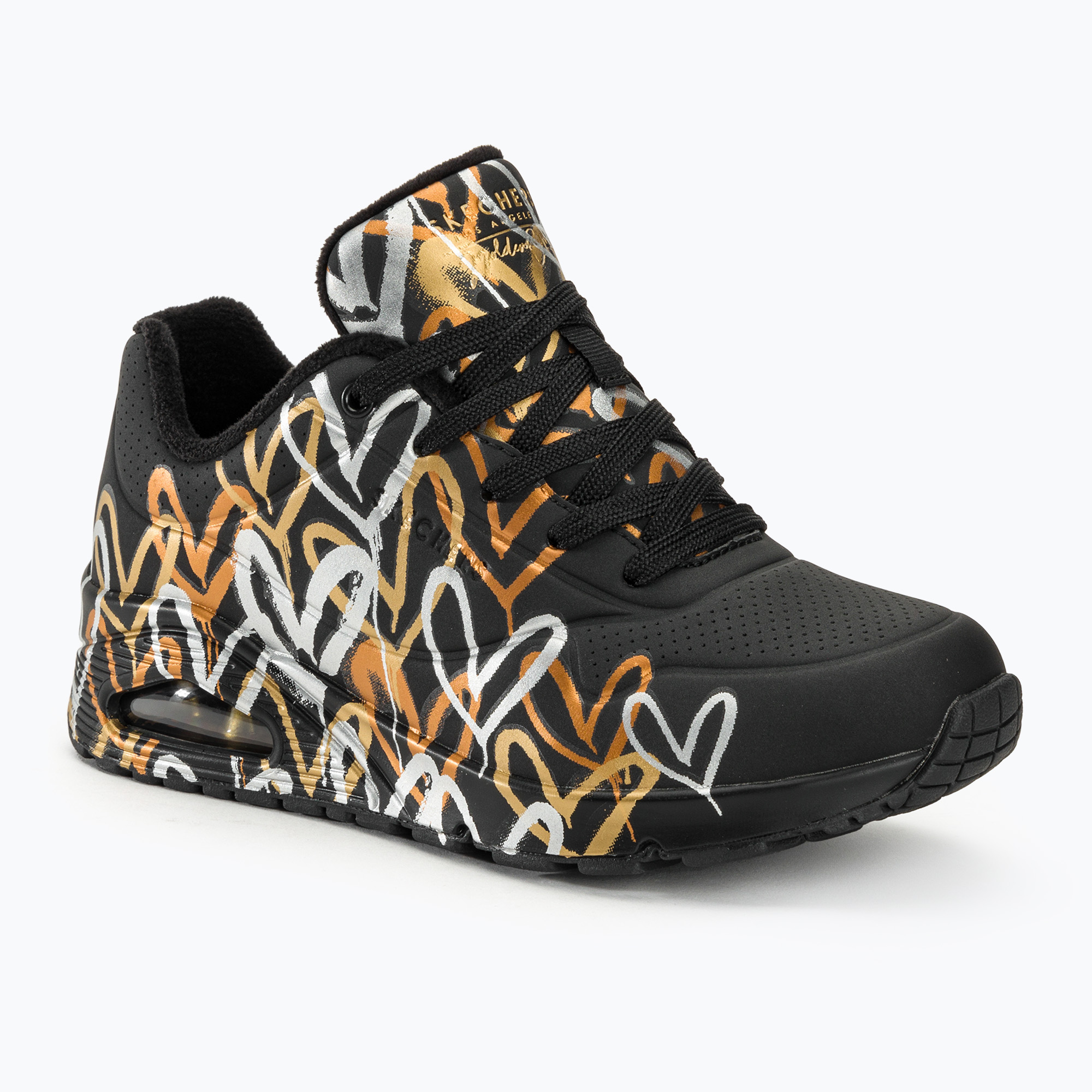 14%-kal olcsóbban.  női cipő SKECHERS Uno Metallic Love black/metallic