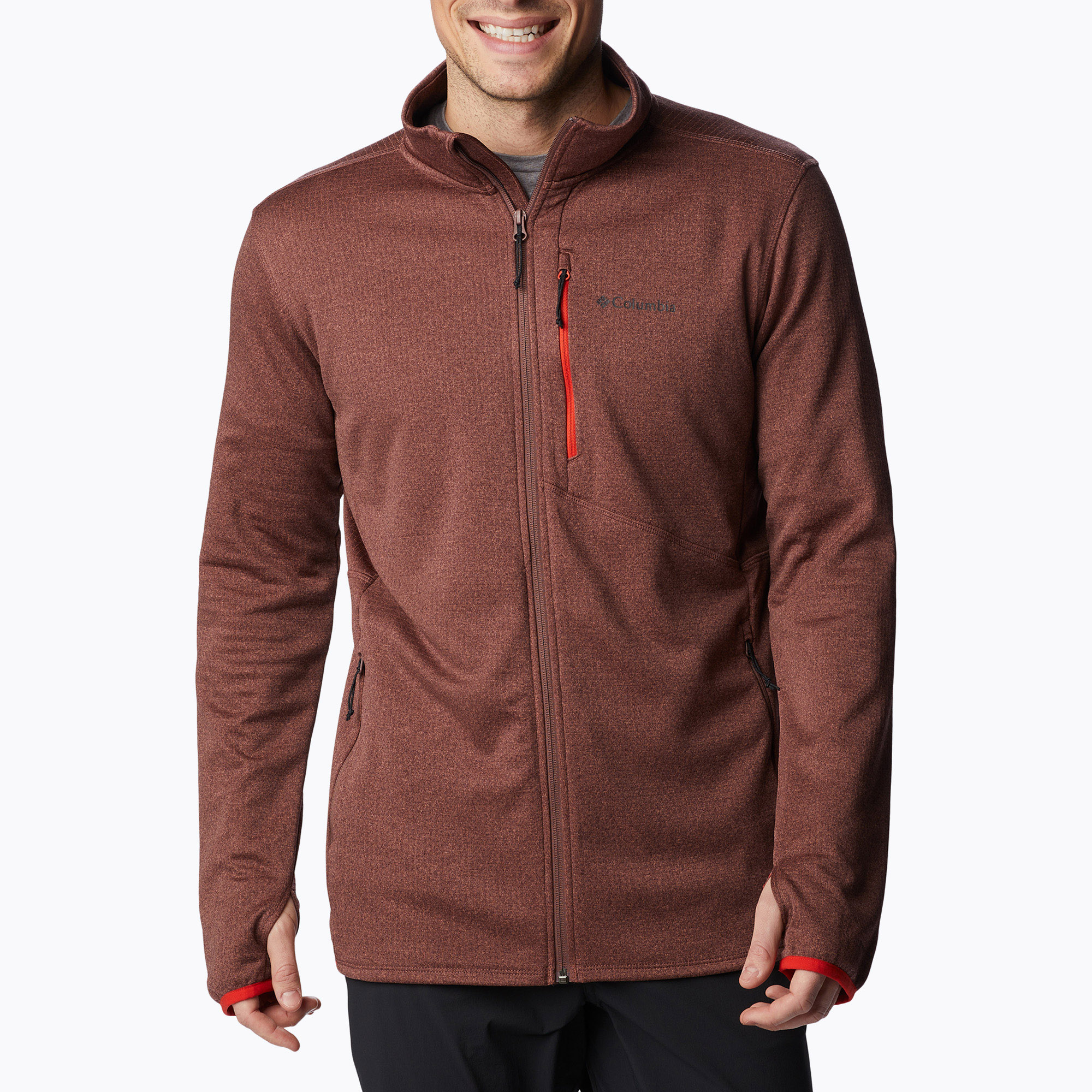 33%-kal olcsóbban.  Columbia Park View Fleece FZ férfi trekking pulóver gesztenyebarna 1952222. Méret: XS