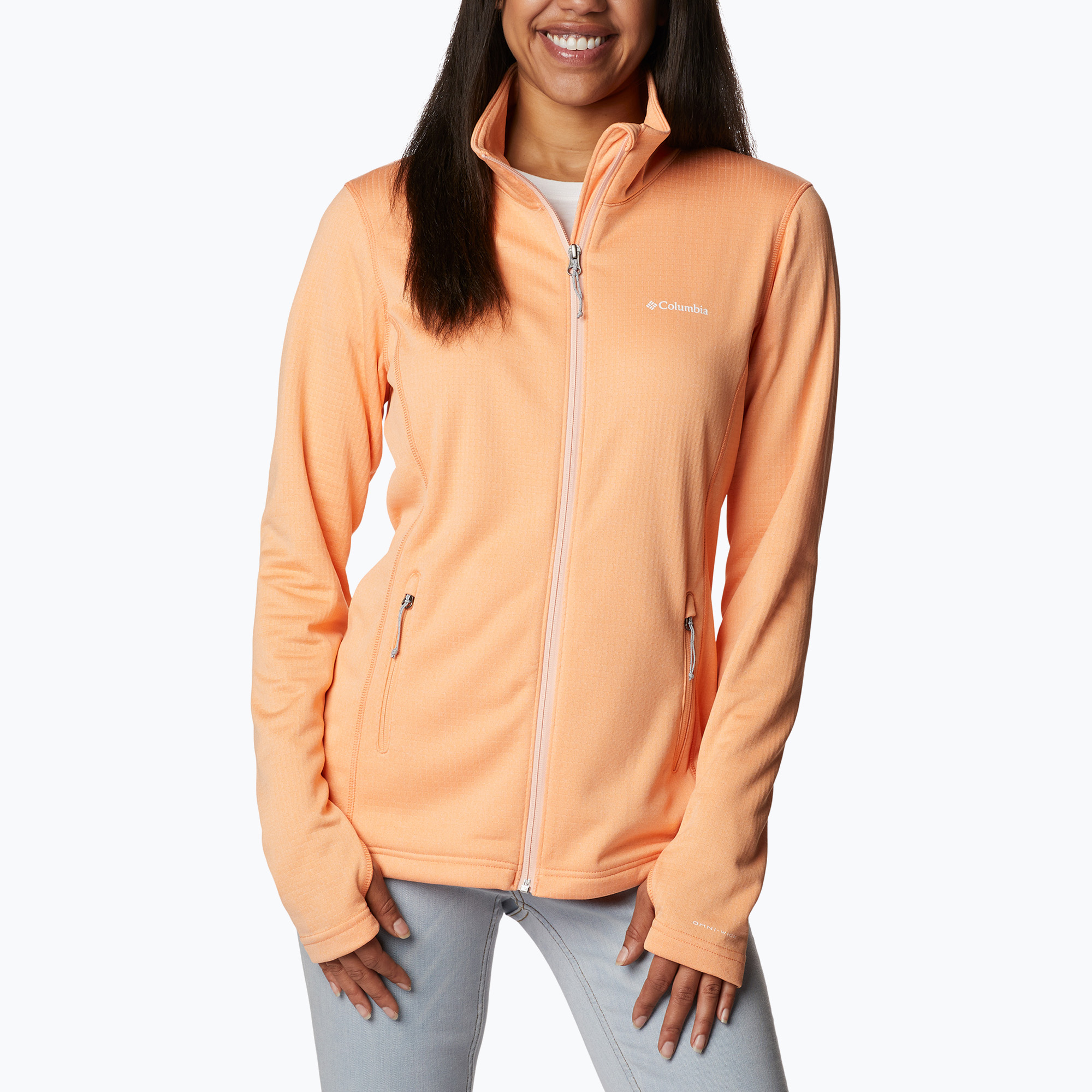 33%-kal olcsóbban.  Columbia női trekking pulóver Park View Grid Fleece narancssárga 1959713. Méret: M