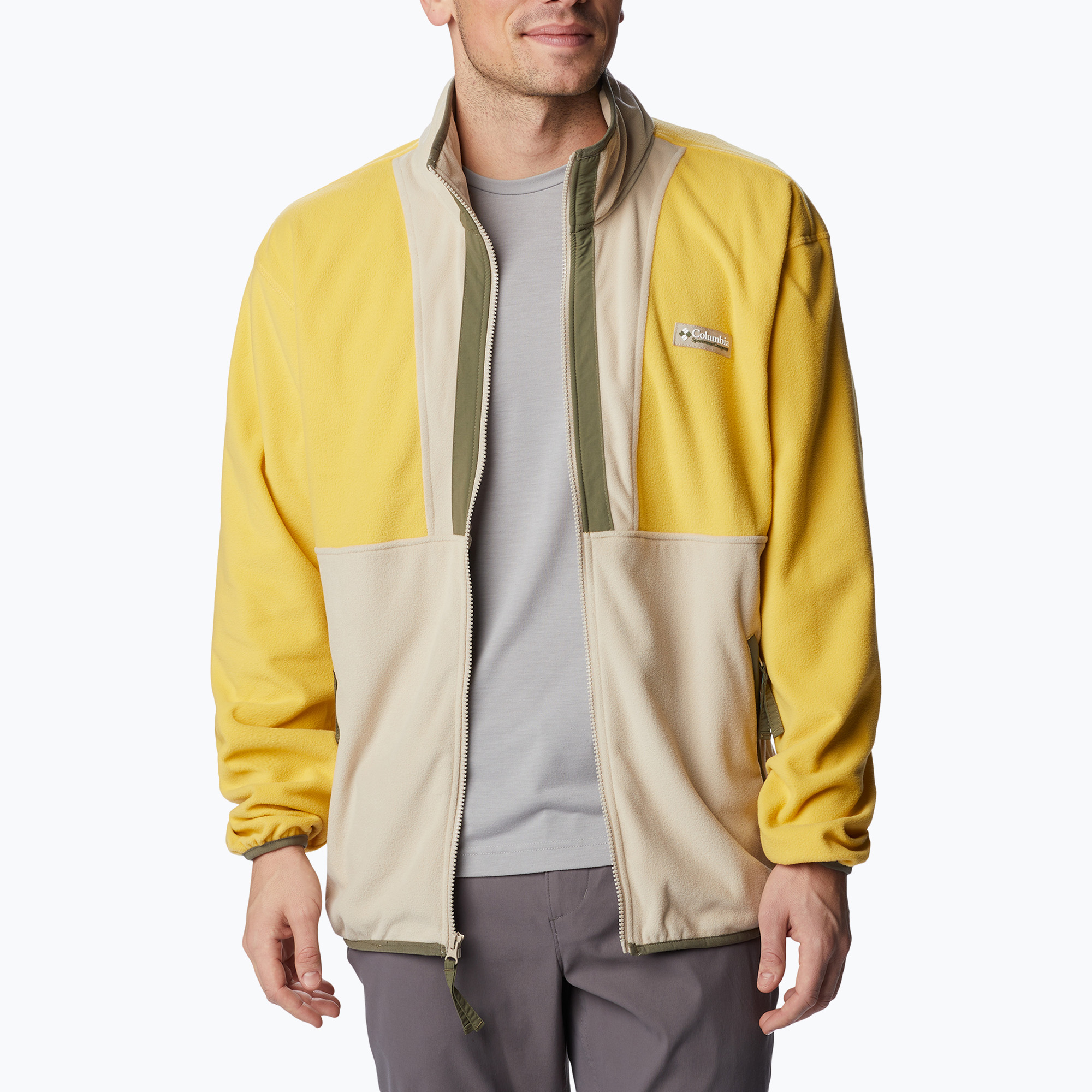 32%-kal olcsóbban.  Columbia Back Bowl férfi fleece pulóver sárga és bézs 1890764743. Méret: XL