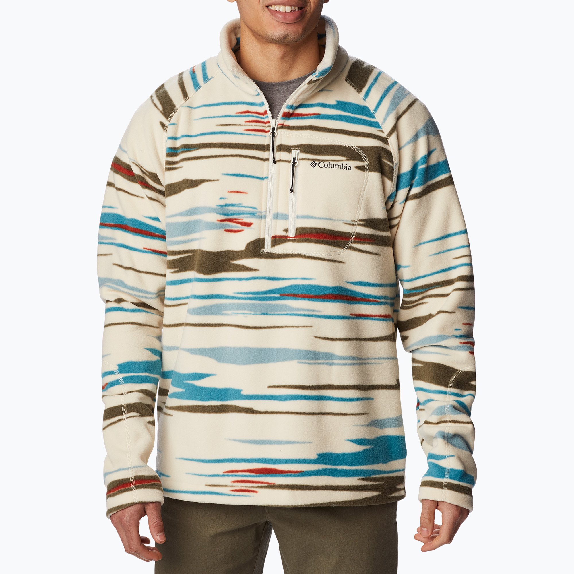 28%-kal olcsóbban.  Férfi Columbia Fast Trek Printed kréta felhőkarcoló nyomtatott trekking pulóver. Méret: S