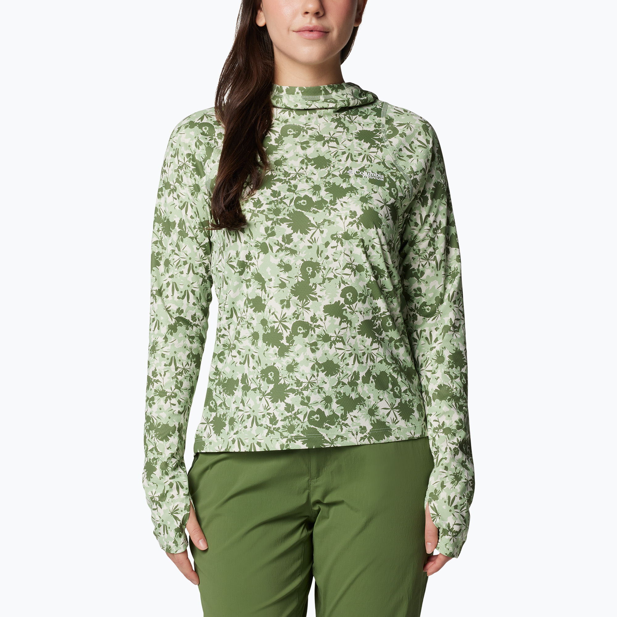 15%-kal olcsóbban.  Női trekking pulóver Columbia Summit Valley sage leaf popflorid. Méret: M