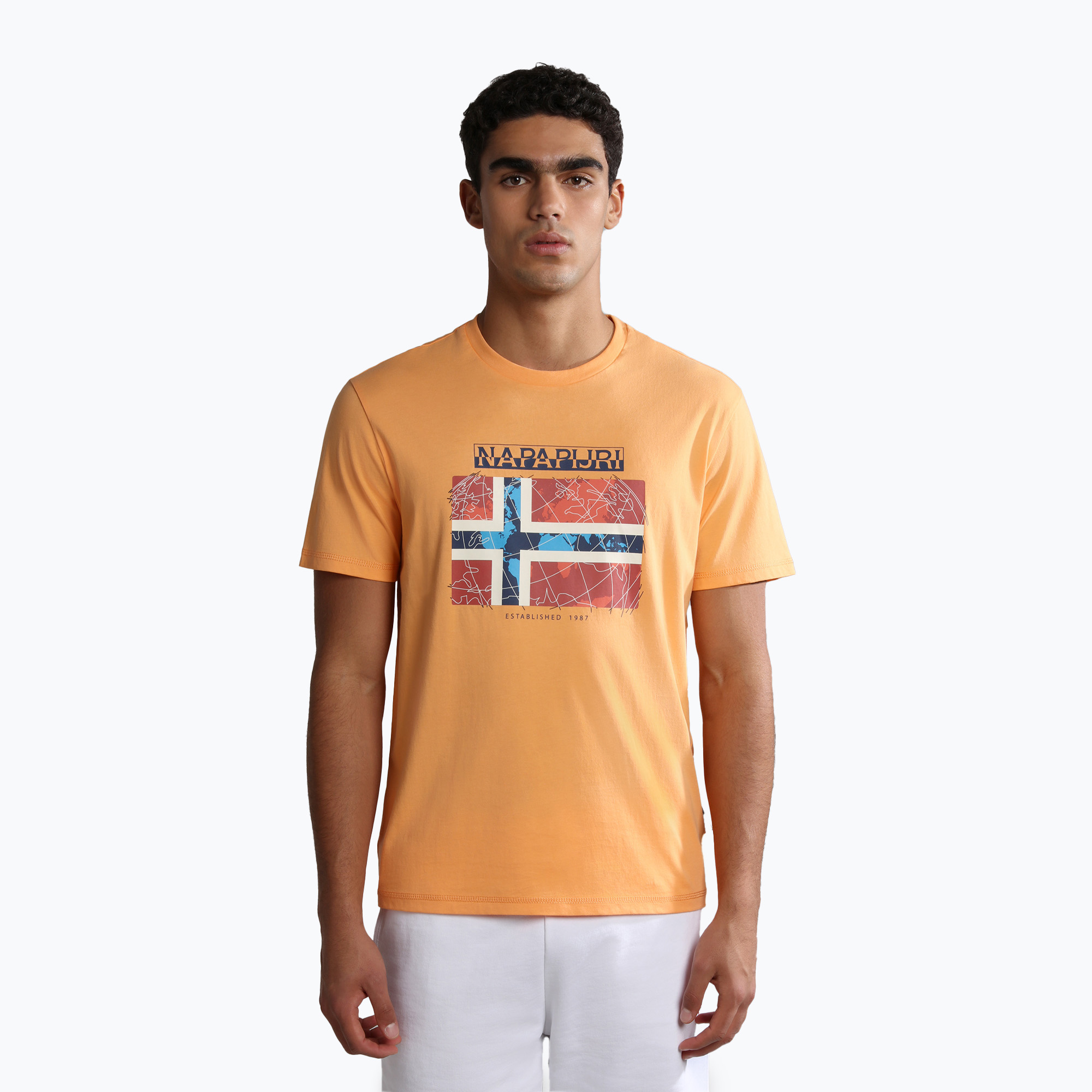 42%-kal olcsóbban.  Férfi Napapijri NP0A4H22 naranja t-shirt