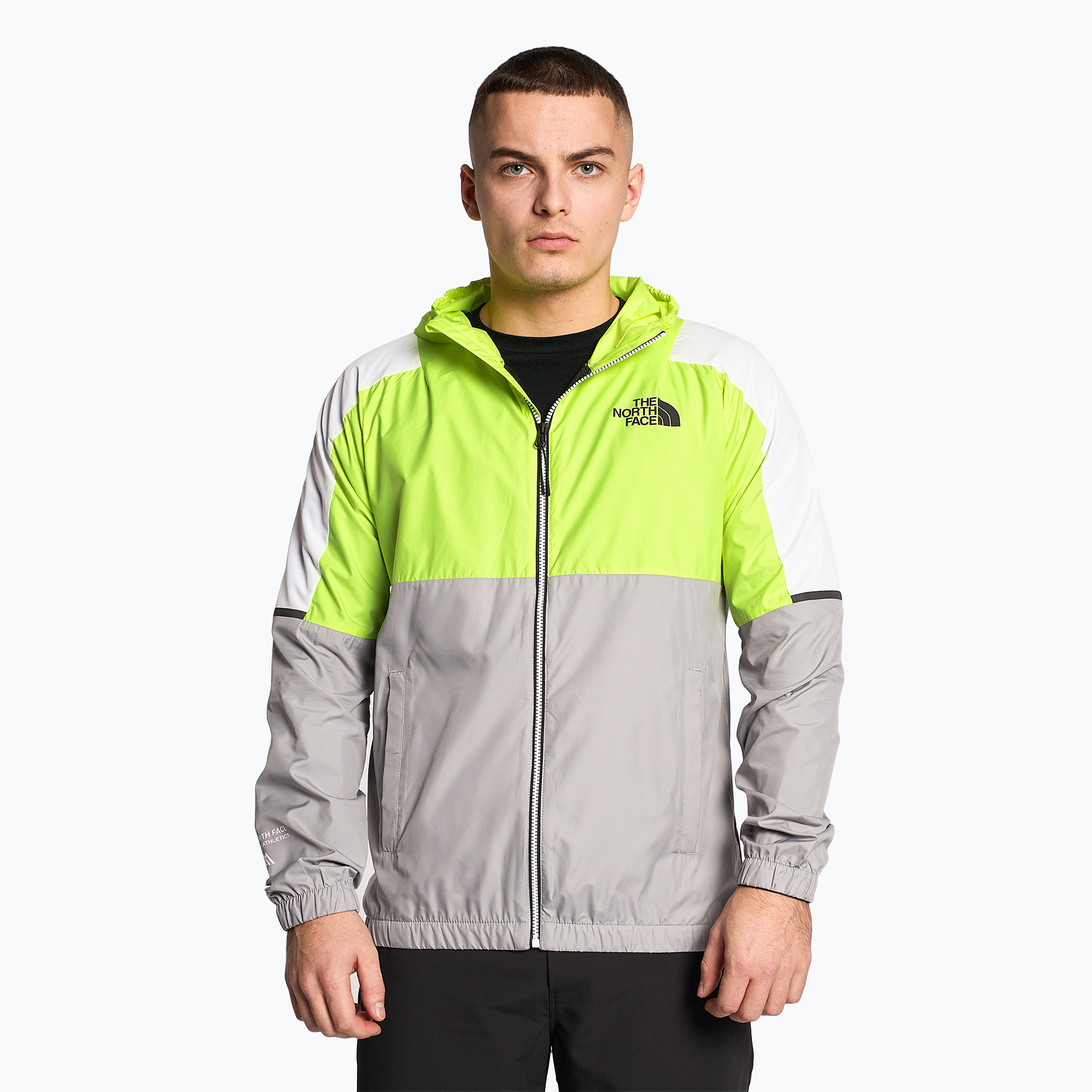 26%-kal olcsóbban.  Férfi The North Face MA Wind Full Zip kabát sárga, fehér és szürke NF0A823XIJZ1. Méret: S