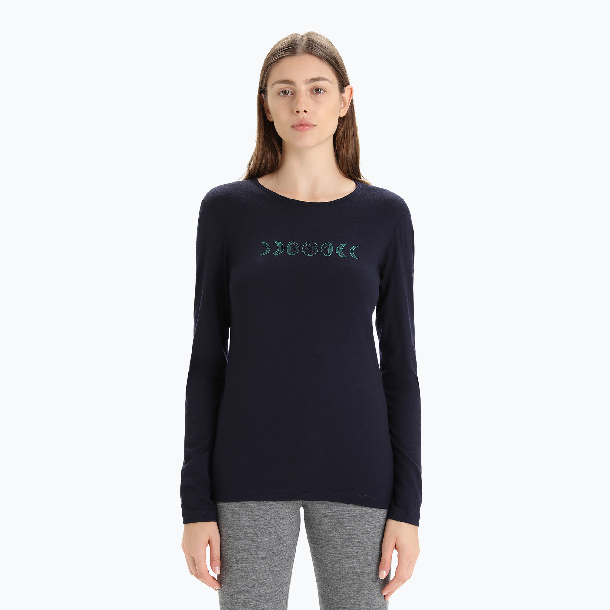 21%-kal olcsóbban.  Női termál póló jégtörő 200 Oasis Crewe Moon Phase tengerészkék IB0A56NL4011. Méret: M
