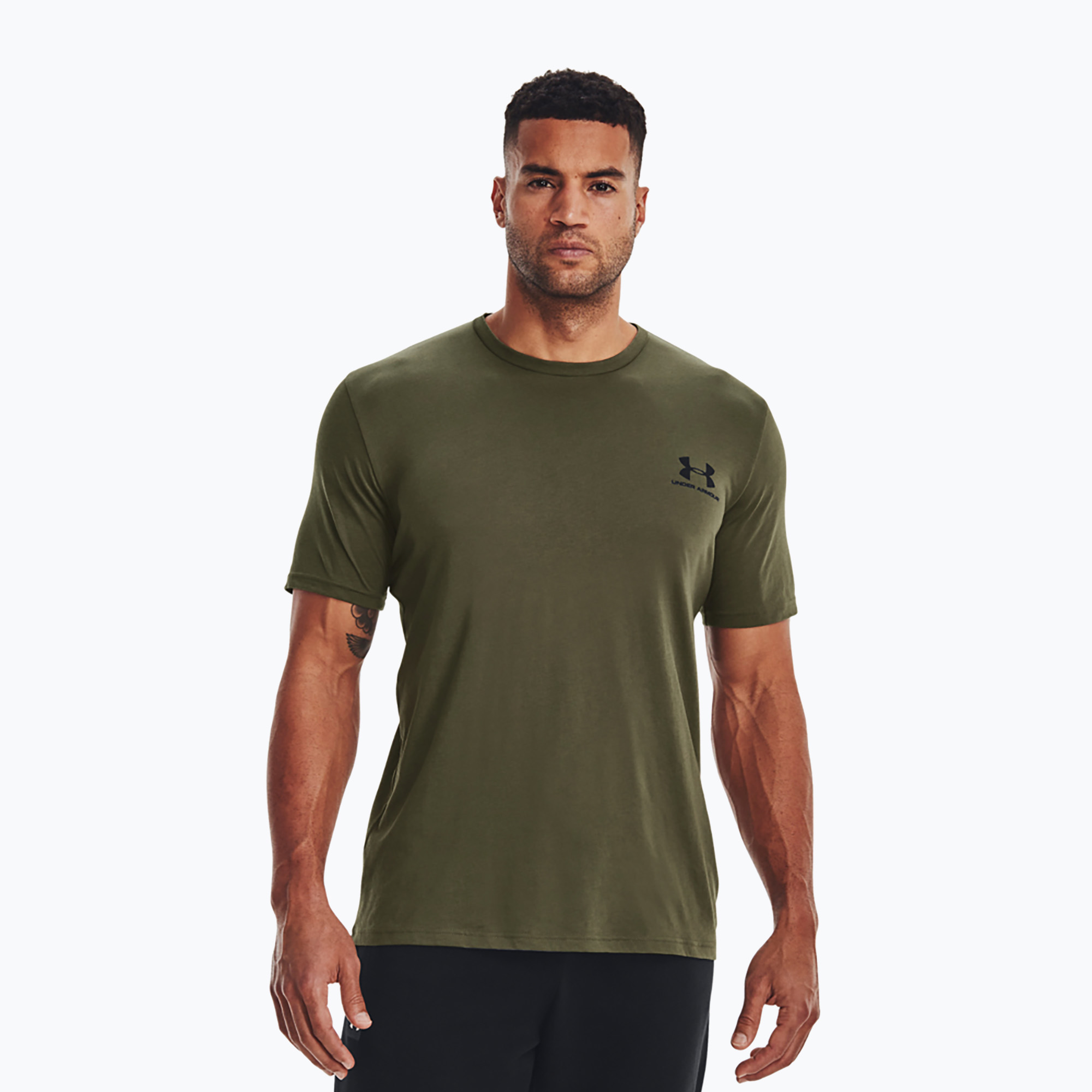 50%-kal olcsóbban.  Férfi Under Armour Sportstyle bal mellkasi póló tengeri zöld/fekete. Méret: S