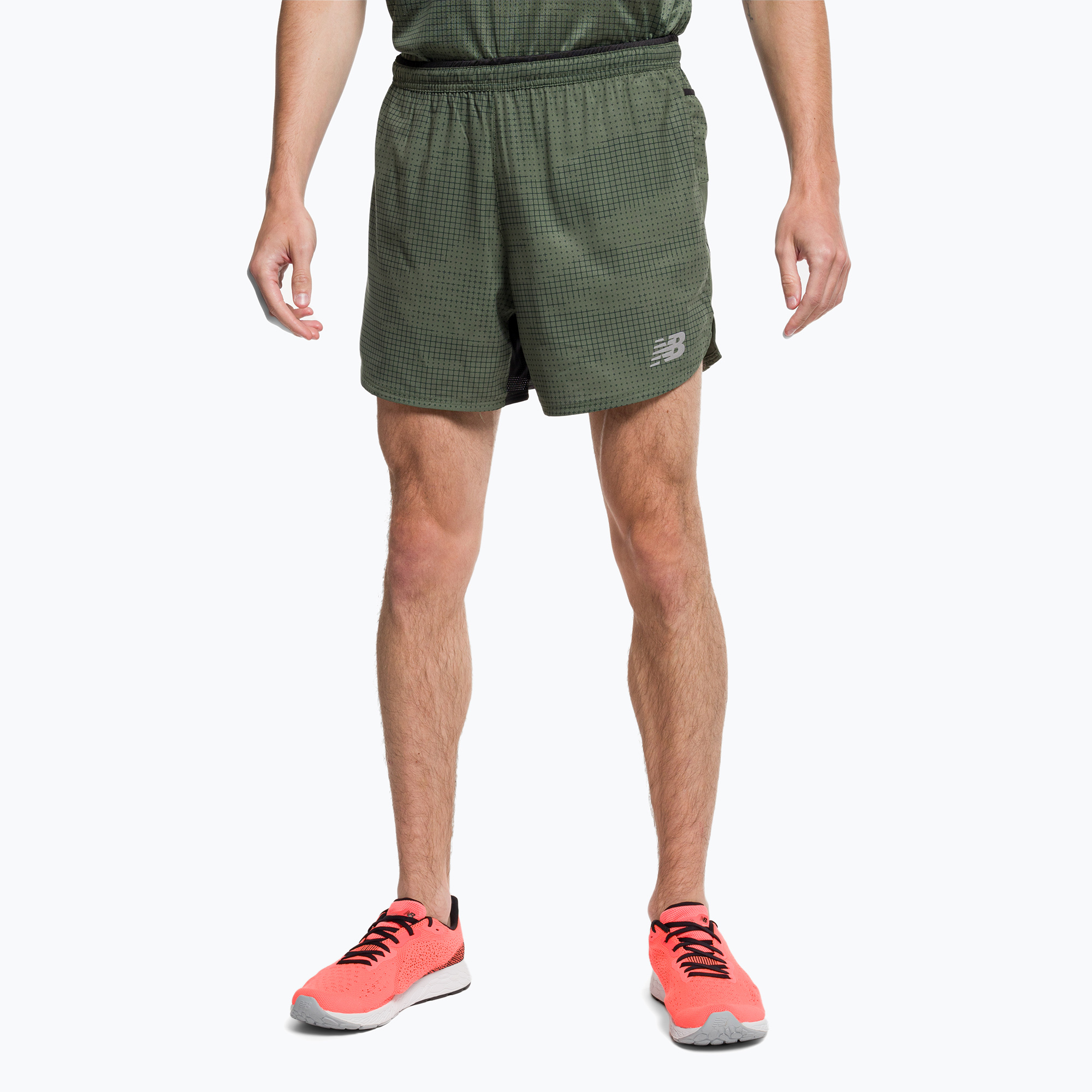 43%-kal olcsóbban.  Férfi New Balance Printed Impact Run 5" zöld futónadrág MS21269DON MS21269DON