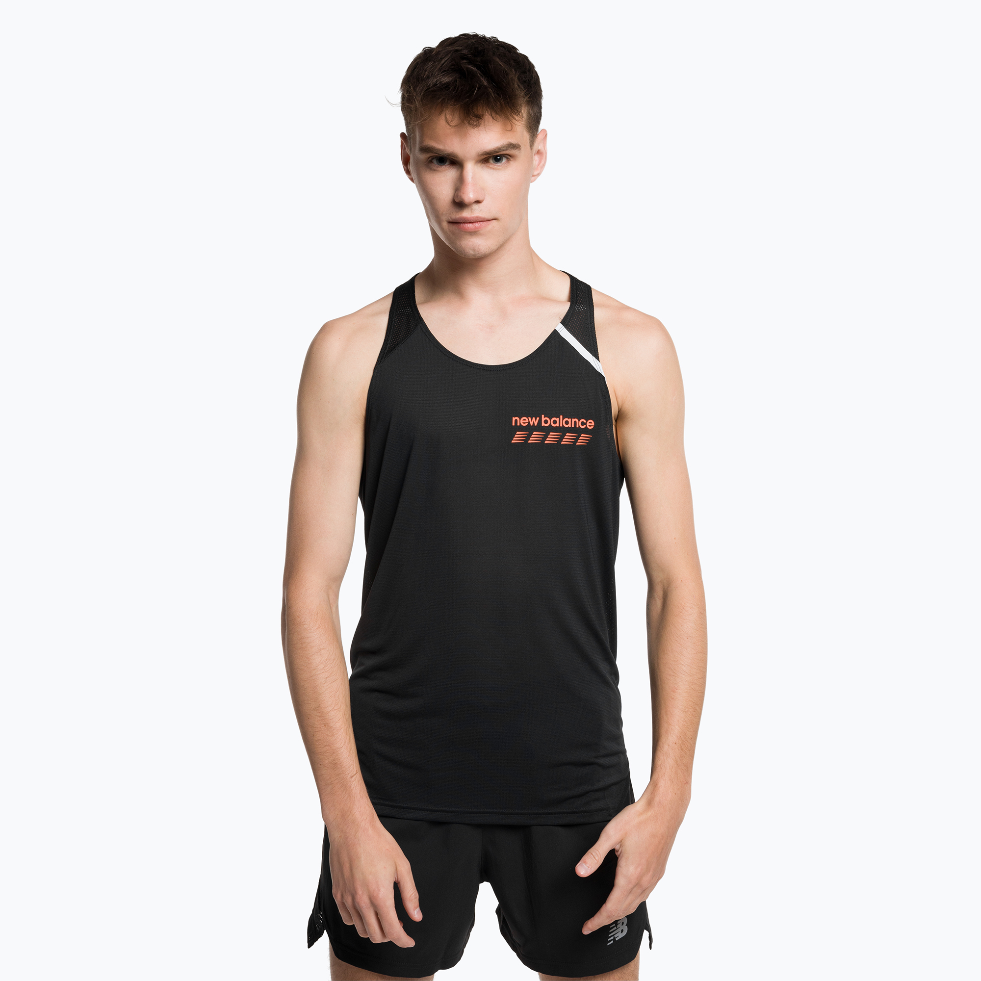 41%-kal olcsóbban.  New Balance Accelerate Pacer Singlet fekete MT31240BK férfi futó tank felső