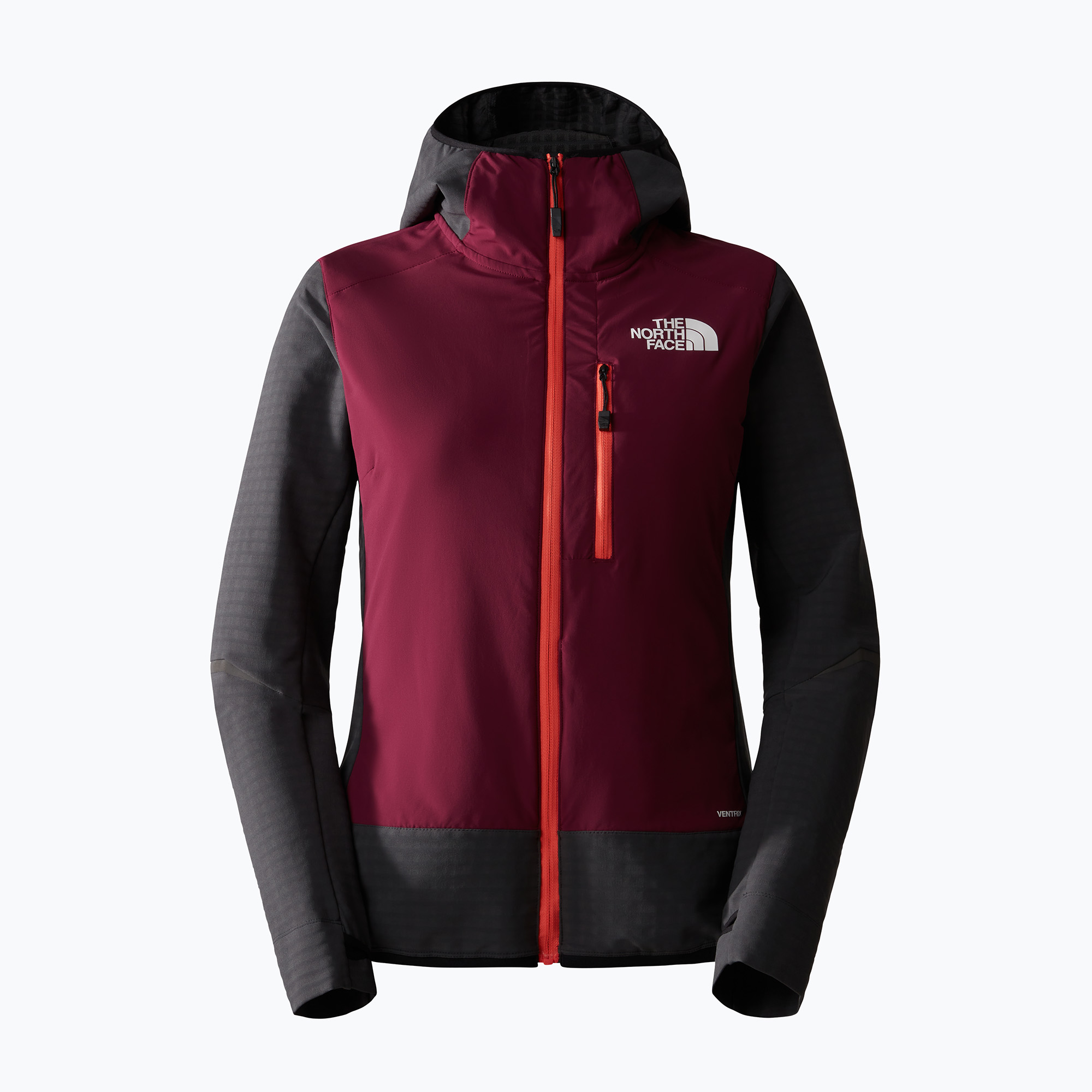 24%-kal olcsóbban.  Női pehelykabát The North Face Dawn Turn Hybrid Ventrix Midlayer aszfalt szürke/bogyó szürke bogyó. Méret: S