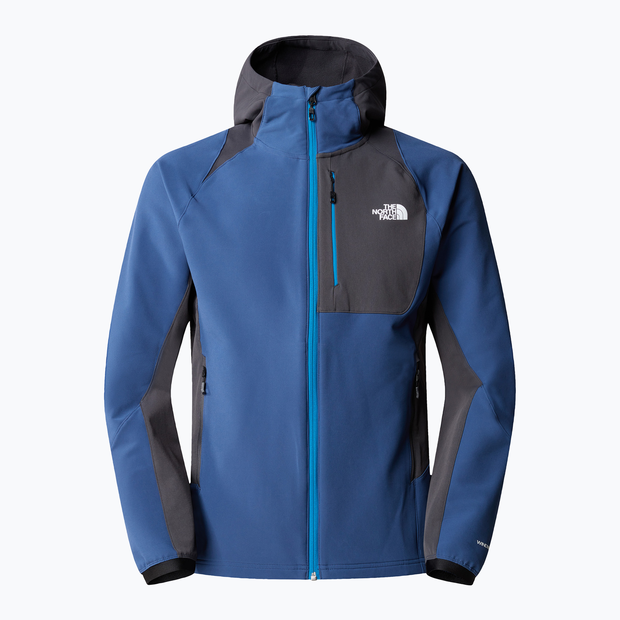 15%-kal olcsóbban.  férfi softshell kabát  The North Face AO Softshell Hoodie shady blue/asphalt grey. Méret: XL