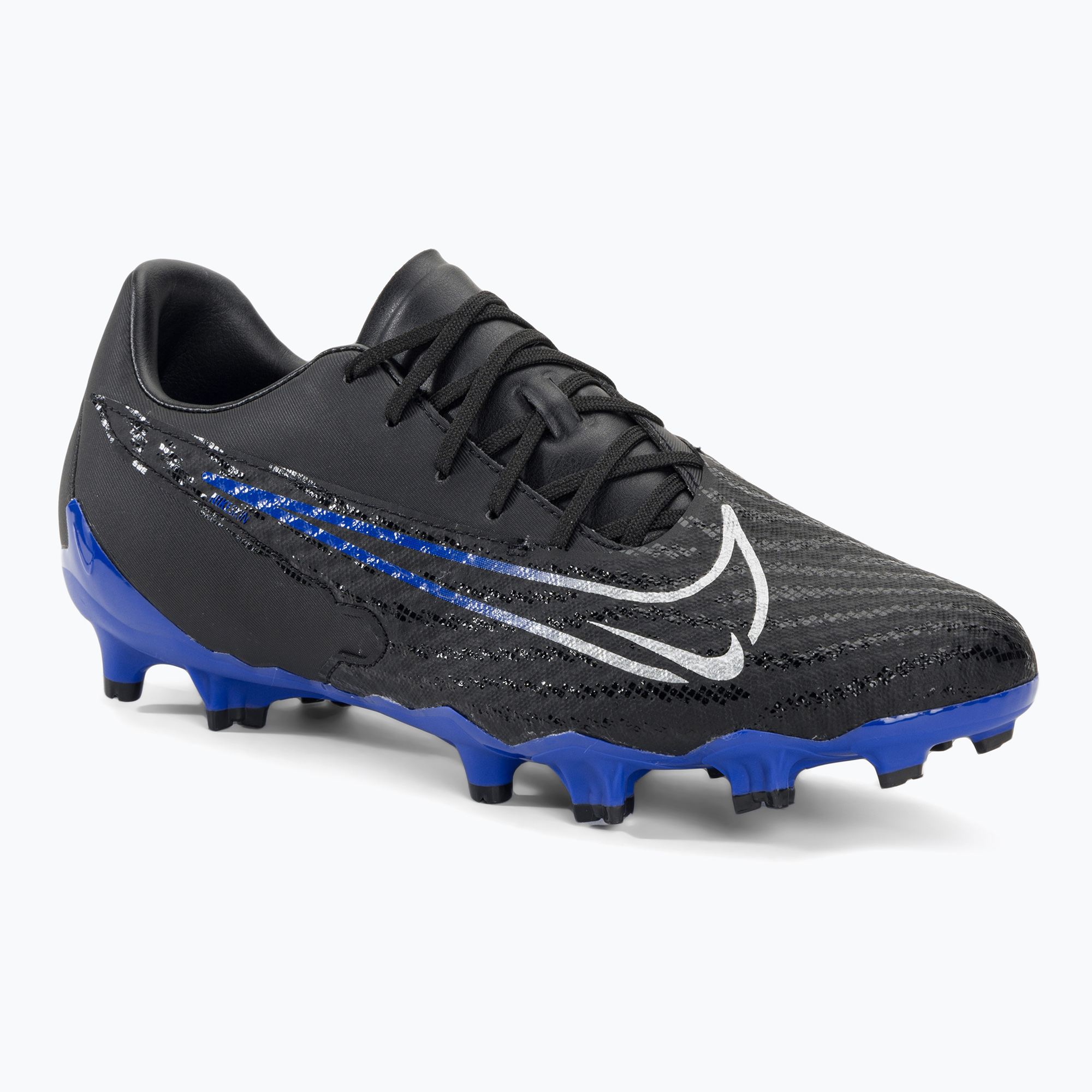 20%-kal olcsóbban.  Focicipő Nike Phantom GX Academy FG/MG black/chrome/hyper royal. Méret: 46 EU