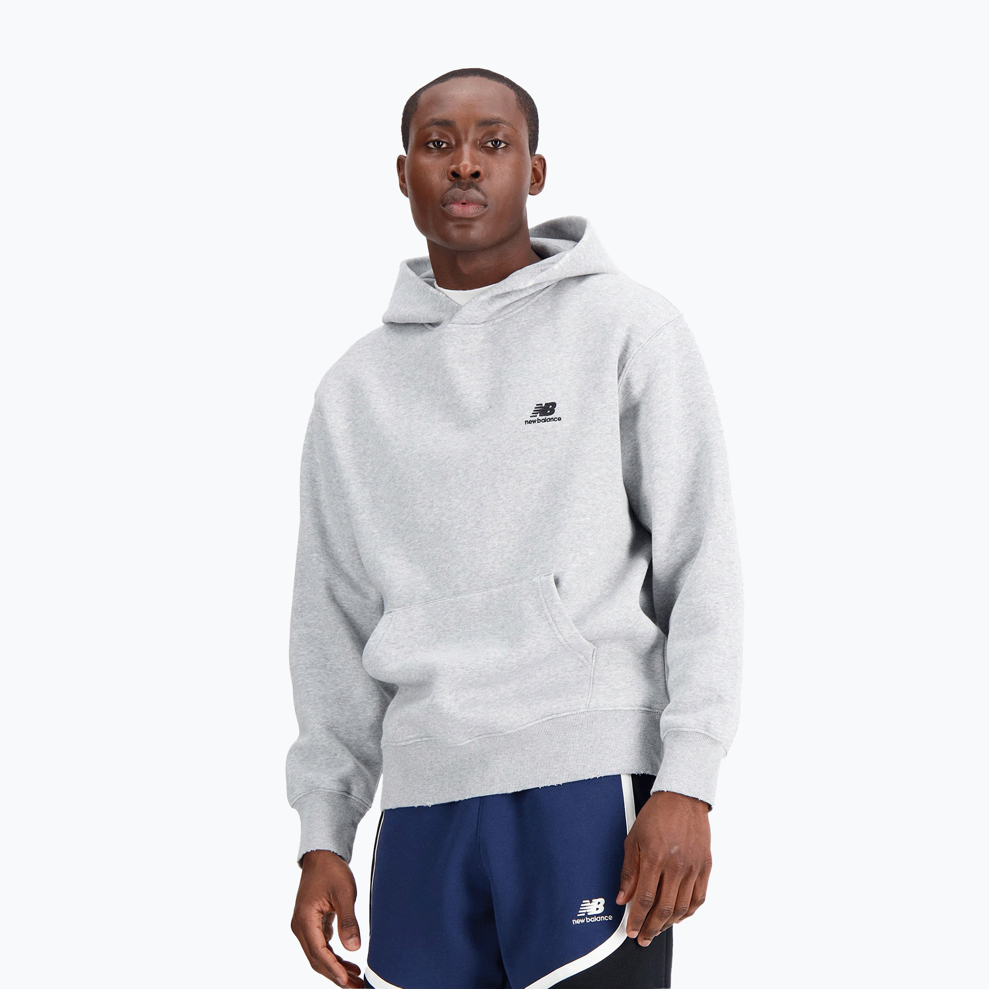 25%-kal olcsóbban.  férfi melegítőfelső New Balance Hoops Fleece Hoodie athletic grey