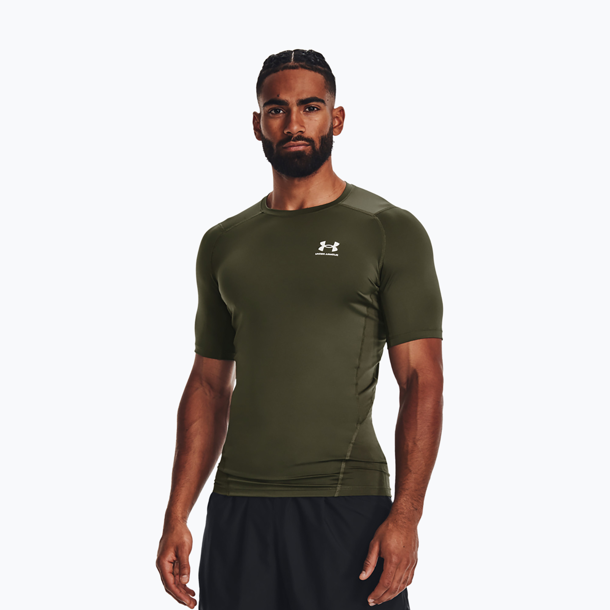 29%-kal olcsóbban.  Férfi edzőpóló Under Armour HG Armour Comp SS marine zöld/fehér színű edzőpóló. Méret: XS