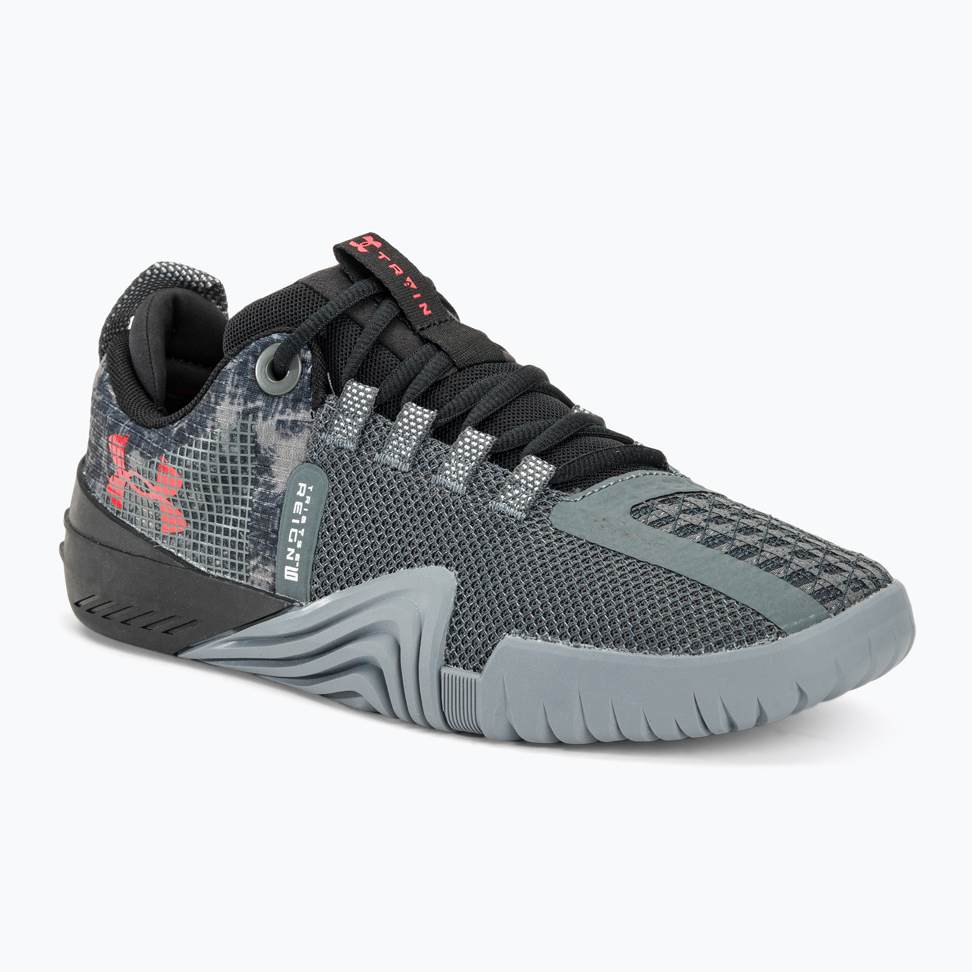 15%-kal olcsóbban.  férfi edzőcipő Under Armour TriBase Reign 6 gray void/pitch gray/rush red. Méret: 42 (8.5 US)