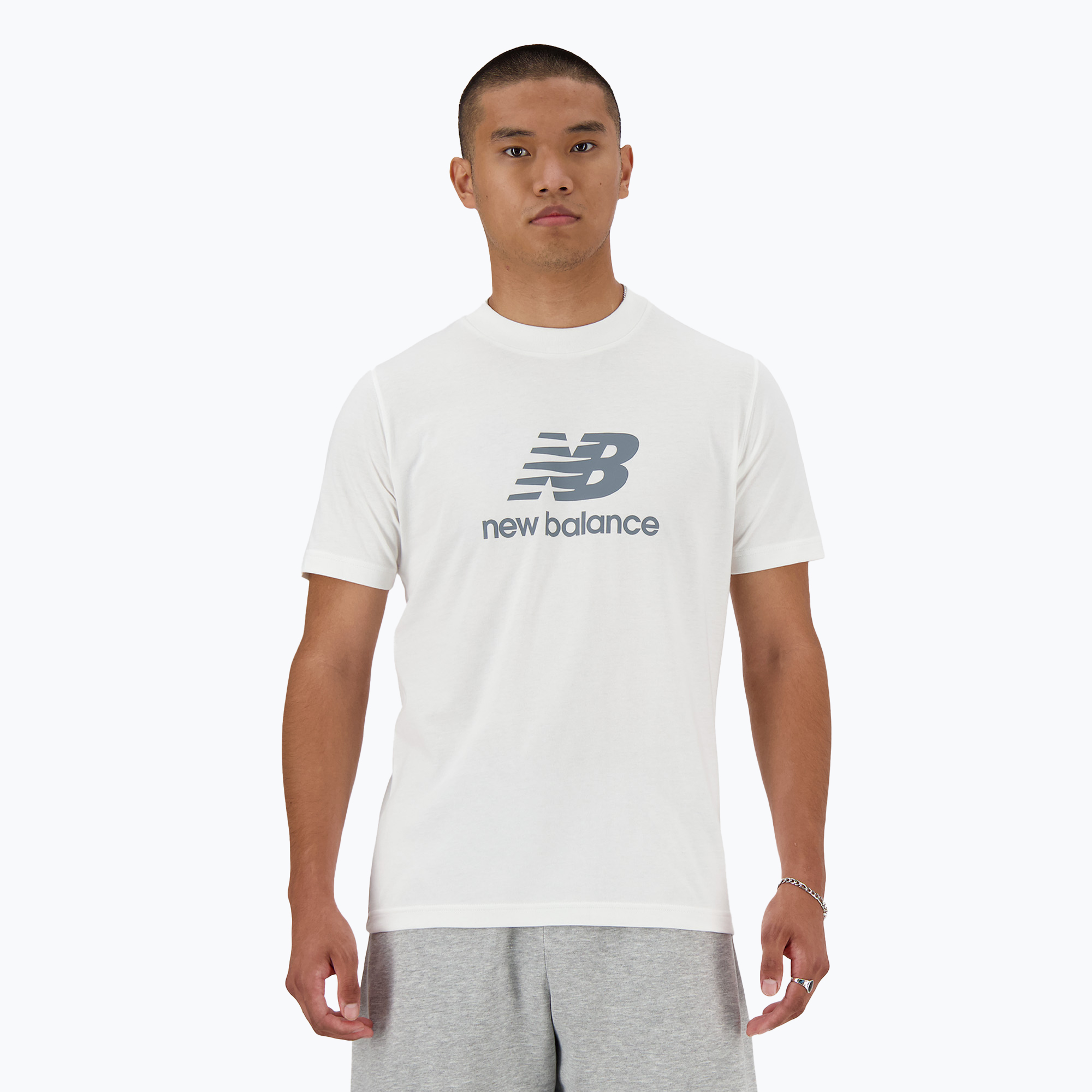 15%-kal olcsóbban.  Férfi New Balance Stacked Logo póló fehér