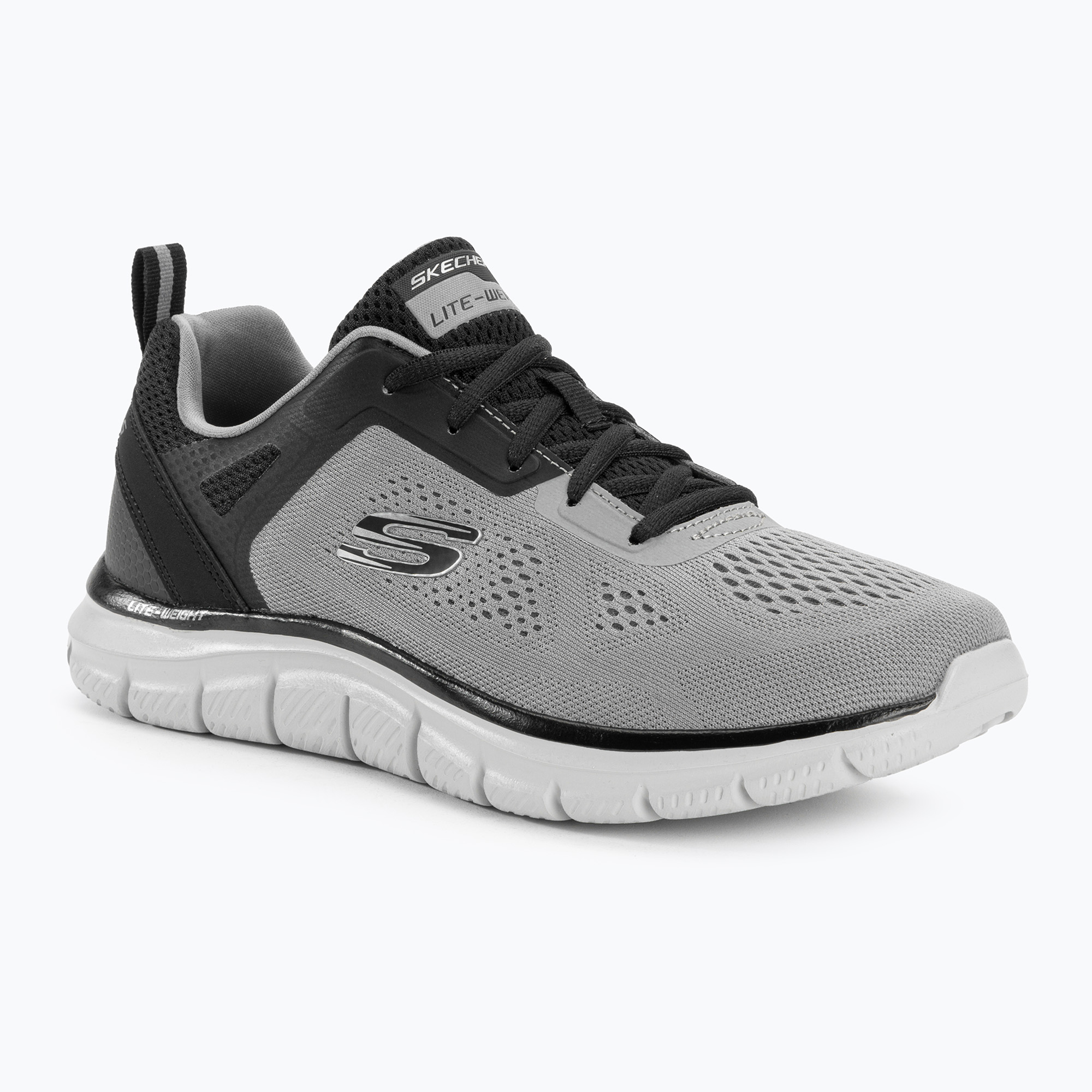 30%-kal olcsóbban.  SKECHERS Track Broader férfi edzőcipő szürke/fekete. Méret: 45 EU