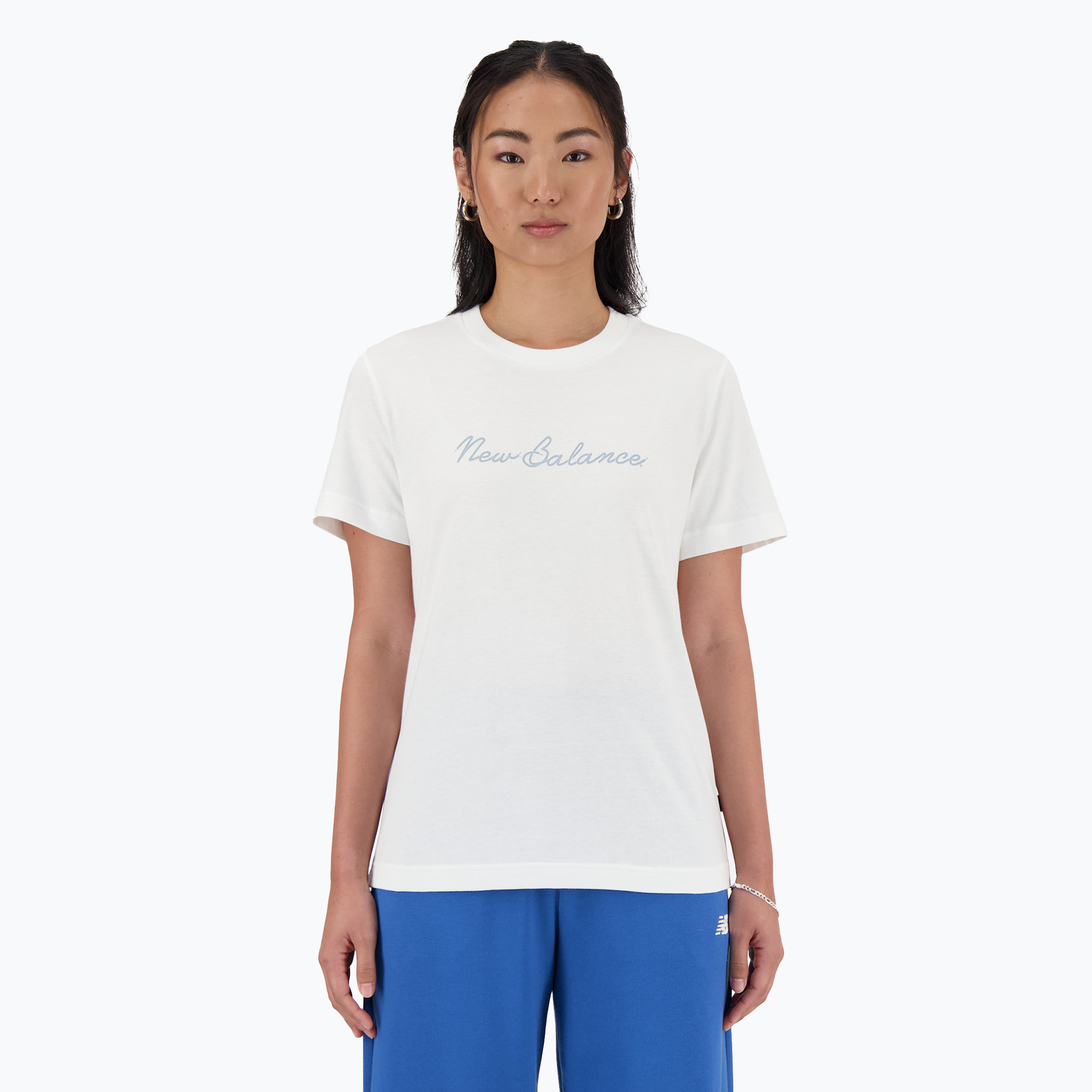 15%-kal olcsóbban.  Női New Balance Script Tee fehér póló