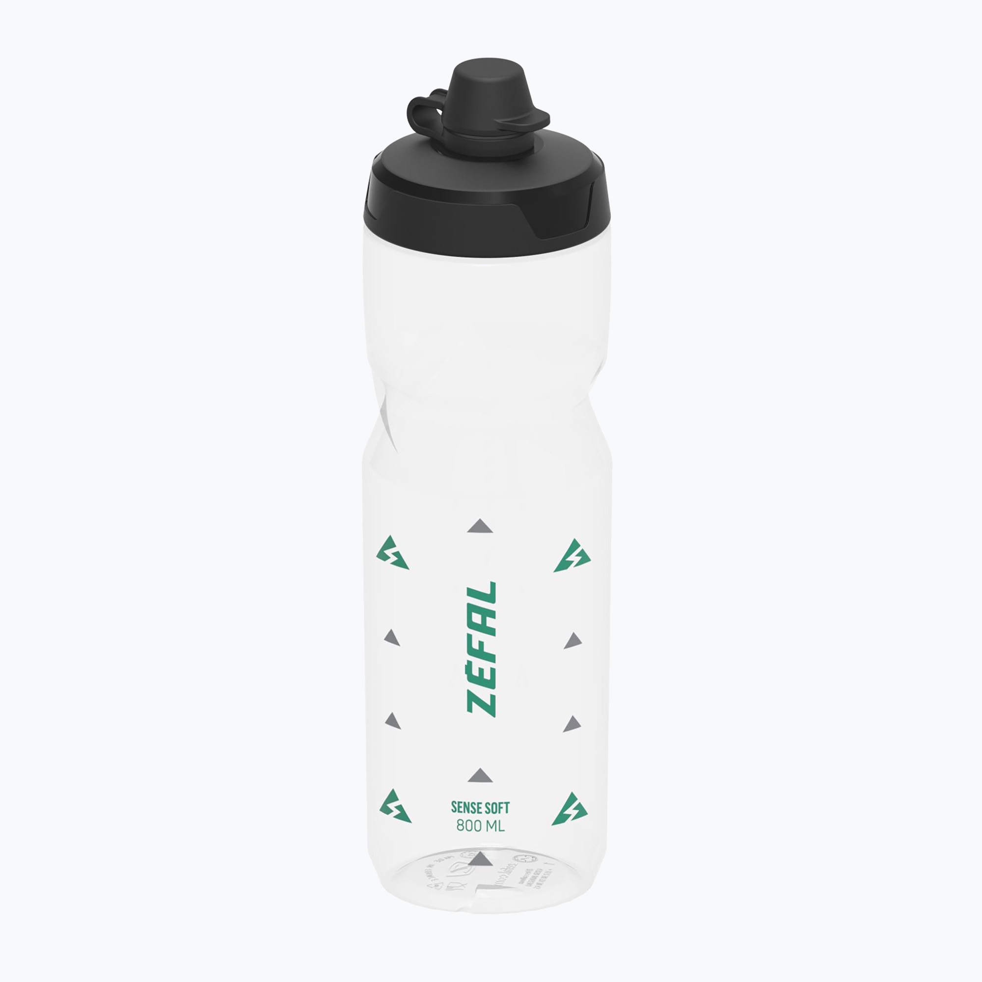 Zefal Sense Soft 80 No-Mud 800 ml-es áttetsző kerékpáros palack. Méret: 800 ml