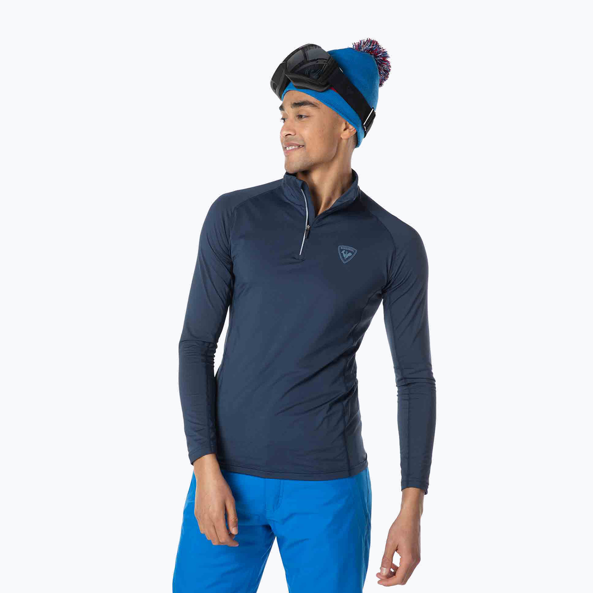24%-kal olcsóbban.  Férfi Rossignol Classique 1/2 Zip termikus melegítő pulóver sötét navy. Méret: S