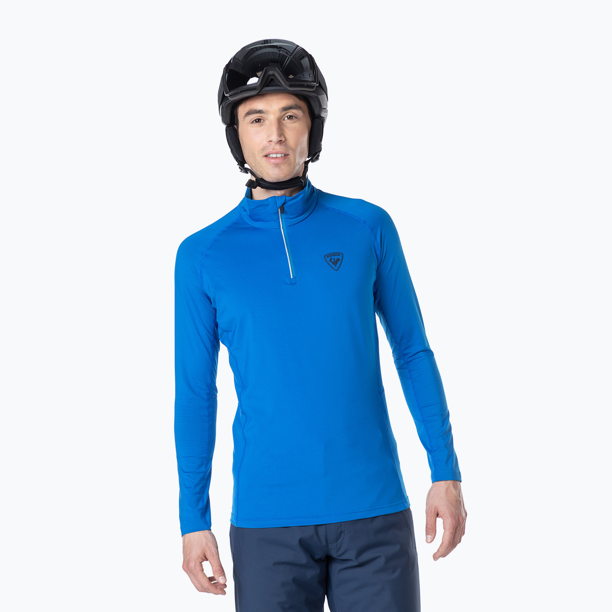33%-kal olcsóbban.  Férfi Rossignol Classique 1/2 Zip termikus melegítő pulóver lazuli kék. Méret: M