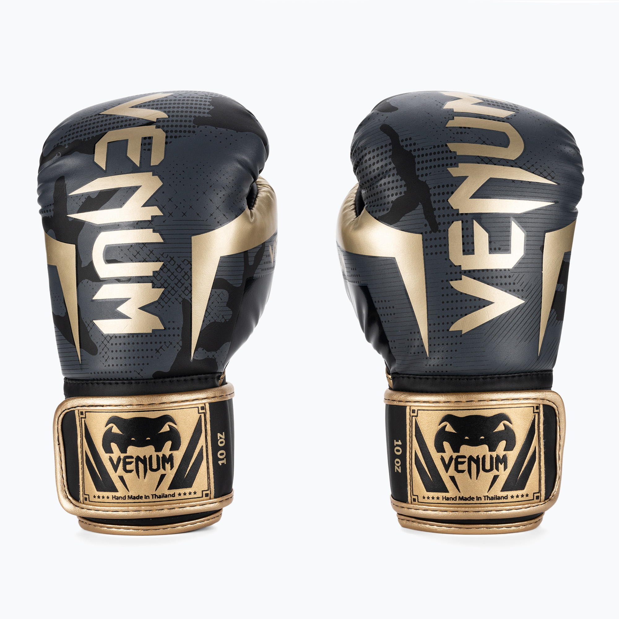 20%-kal olcsóbban.  Bokszkesztyűk Venum Elite dark camo/gold. Méret: 10 oz