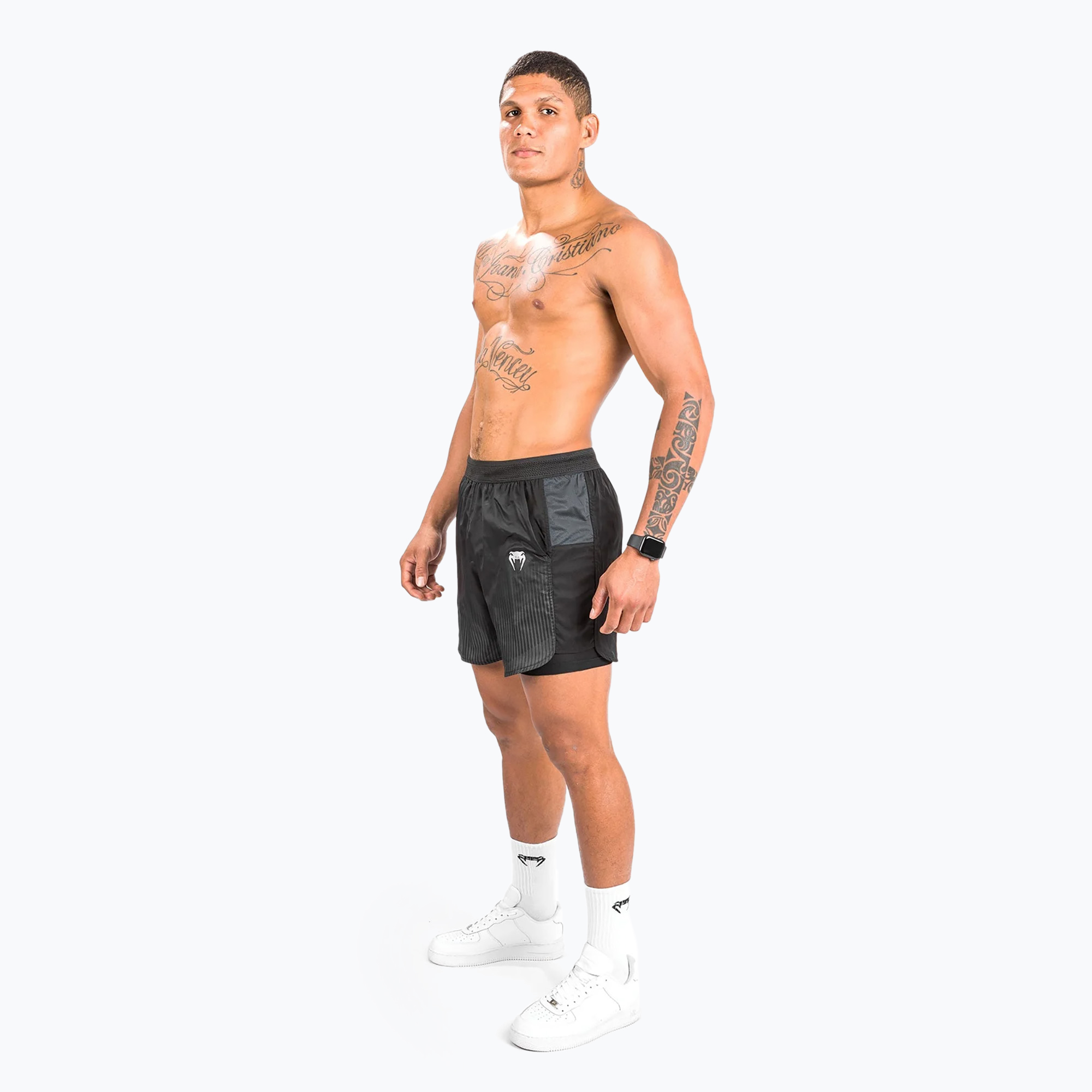 15%-kal olcsóbban.  férfi edzőnadrág Venum Biomecha 2-In-1 Training black/grey. Méret: XL