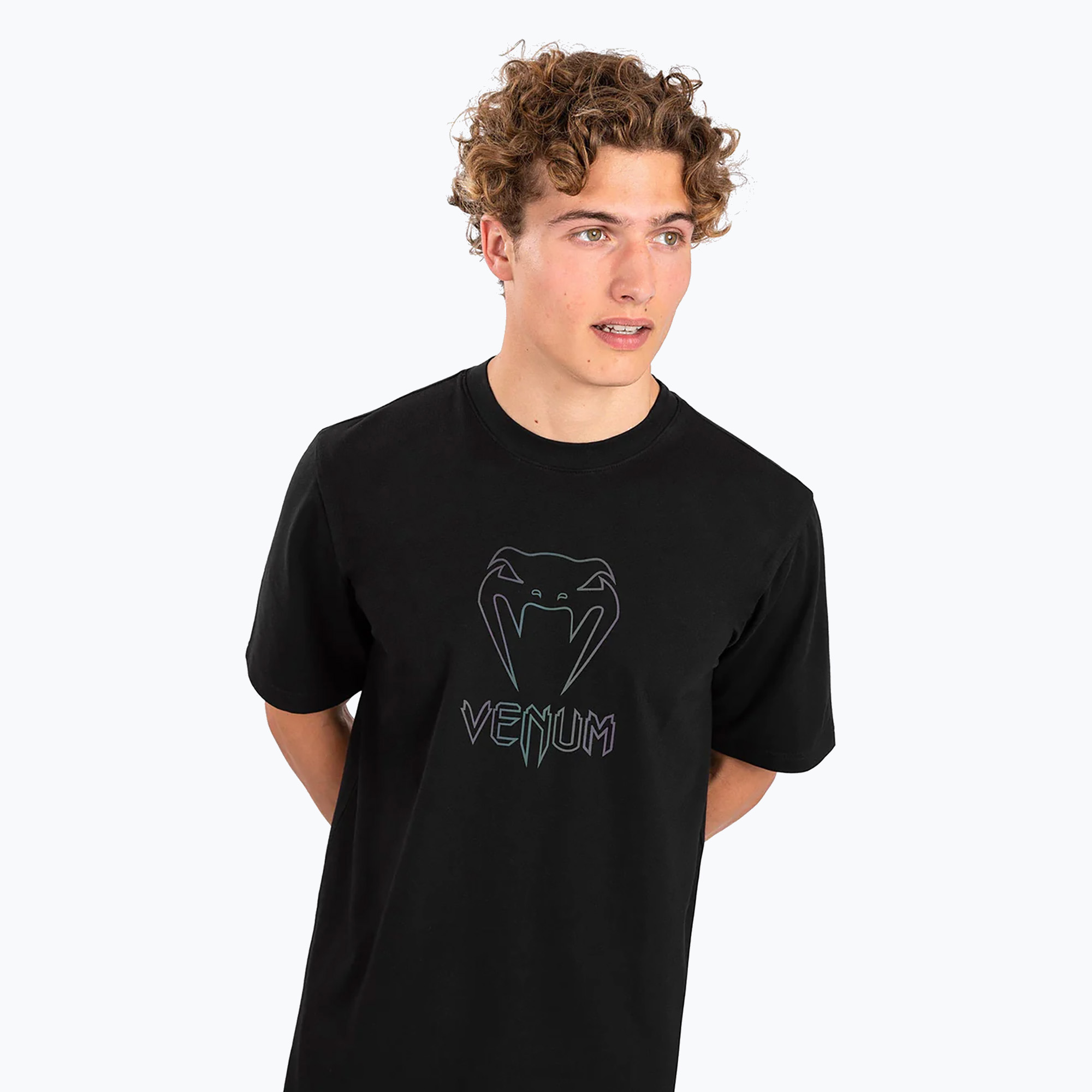 Férfi Venum Classic fekete/fekete fényvisszaverő póló