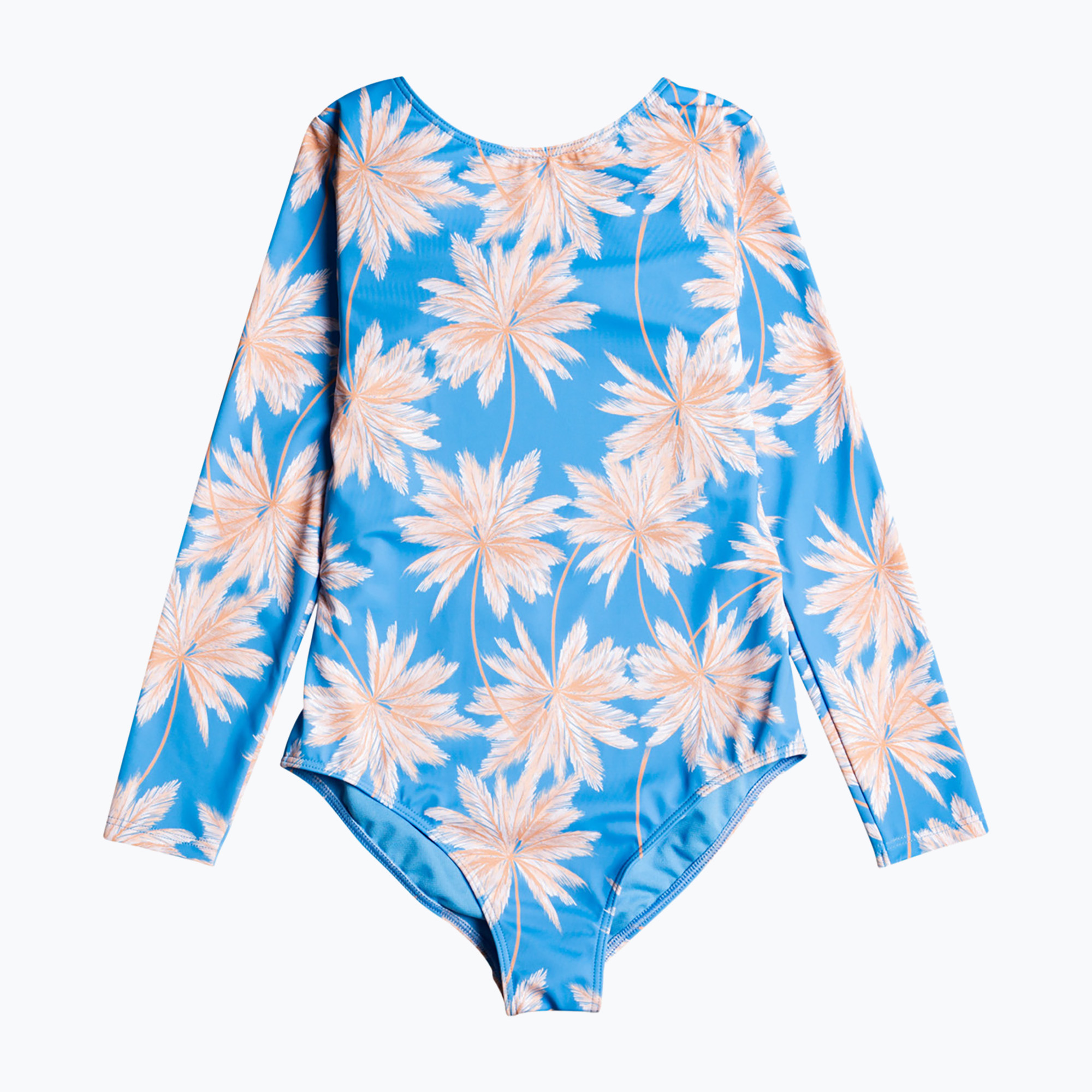 34%-kal olcsóbban.  ROXY Ocean Treasure azúrkék pálma sziget rg gyermek úszó test. Méret: 14/XL