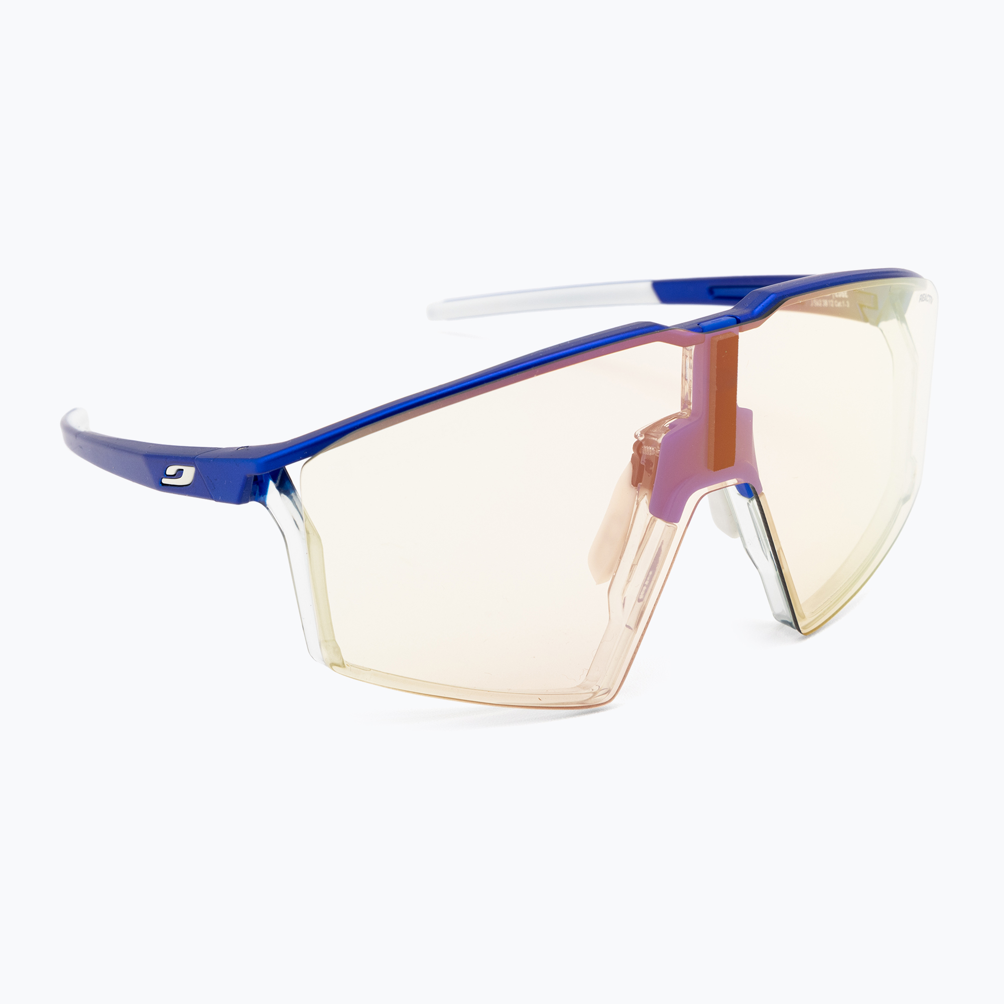 15%-kal olcsóbban.  napszemüveg Julbo Edge Reactiv 1-3 Light Amplifier metalic blue/white/multilayer gold pink. Méret: OS