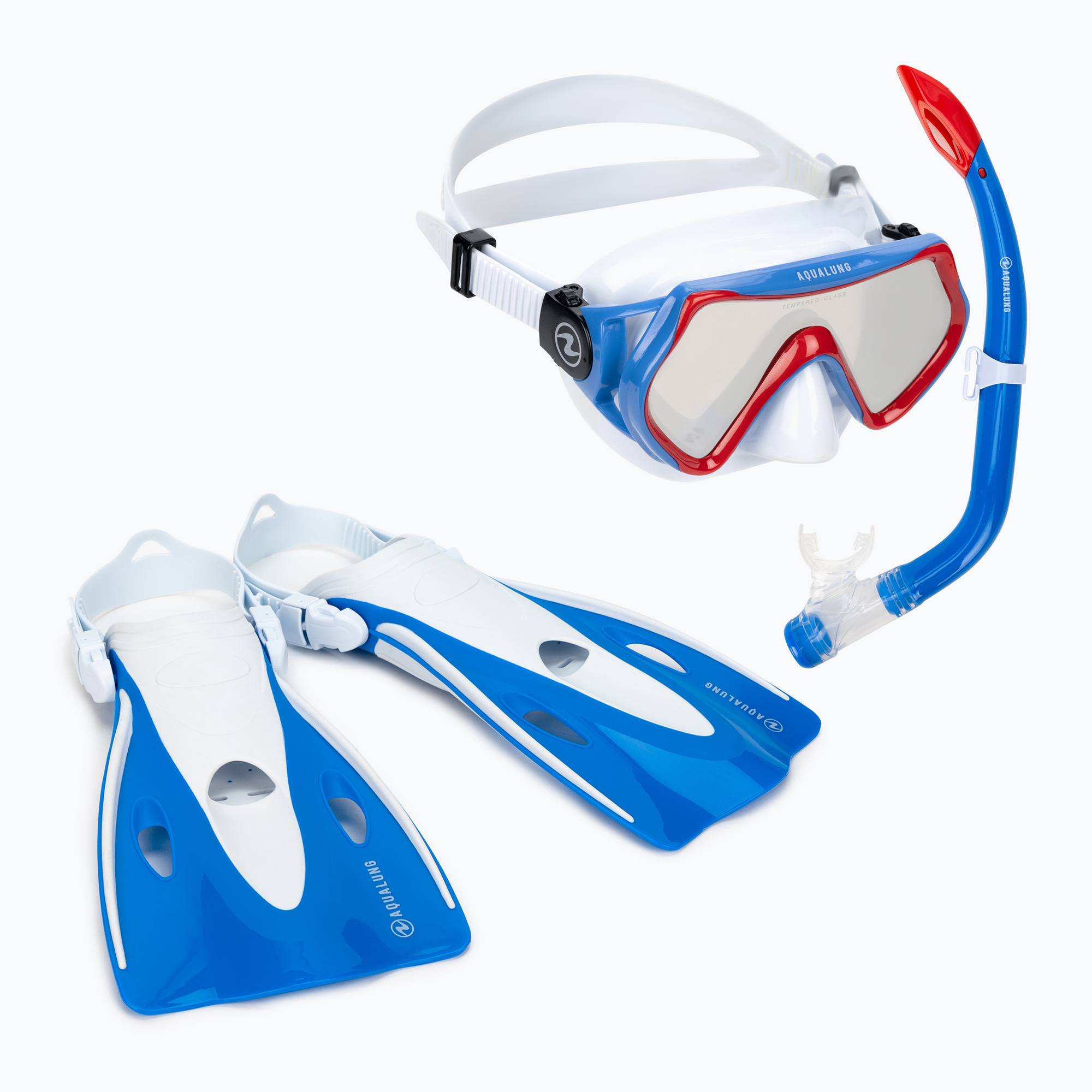 15%-kal olcsóbban.  Aqualung gyermek sznorkel Hero szett fehér és kék SV1160940. Méret: S-M