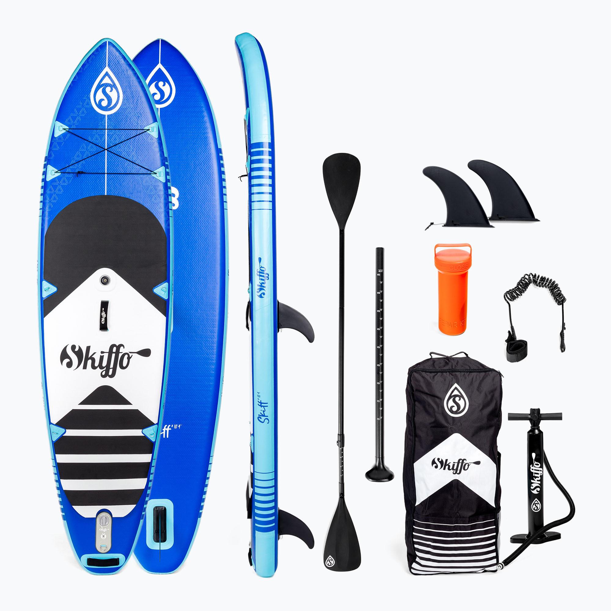 17%-kal olcsóbban.  SUP SKIFFO WS Combo 10'4''x32''x6'' kék PB-SSKF104. Méret: 10'4'' x 32'' x 6''