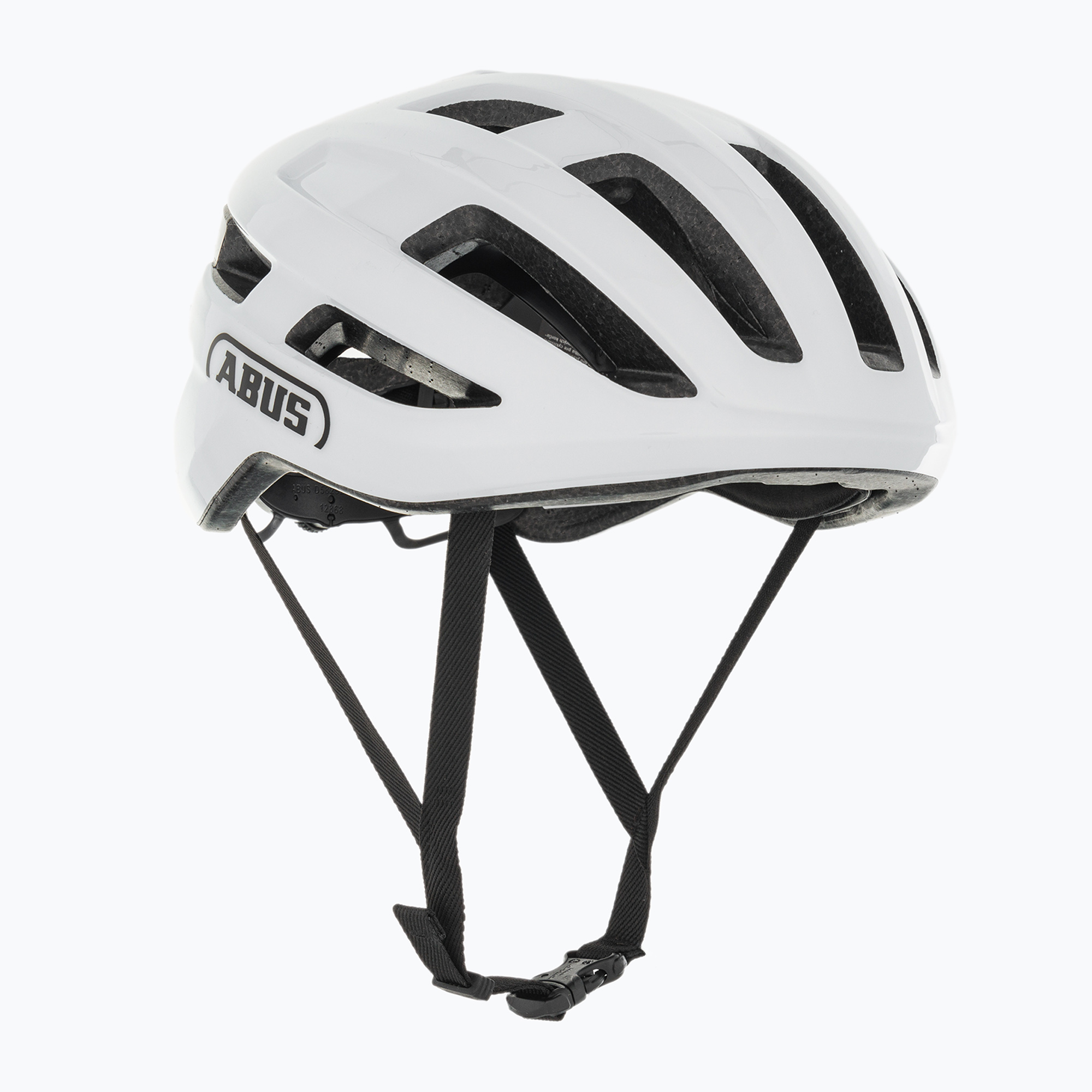 kerékpáros sisak ABUS PowerDome MIPS shine white. Méret: 51-55 cm (S)