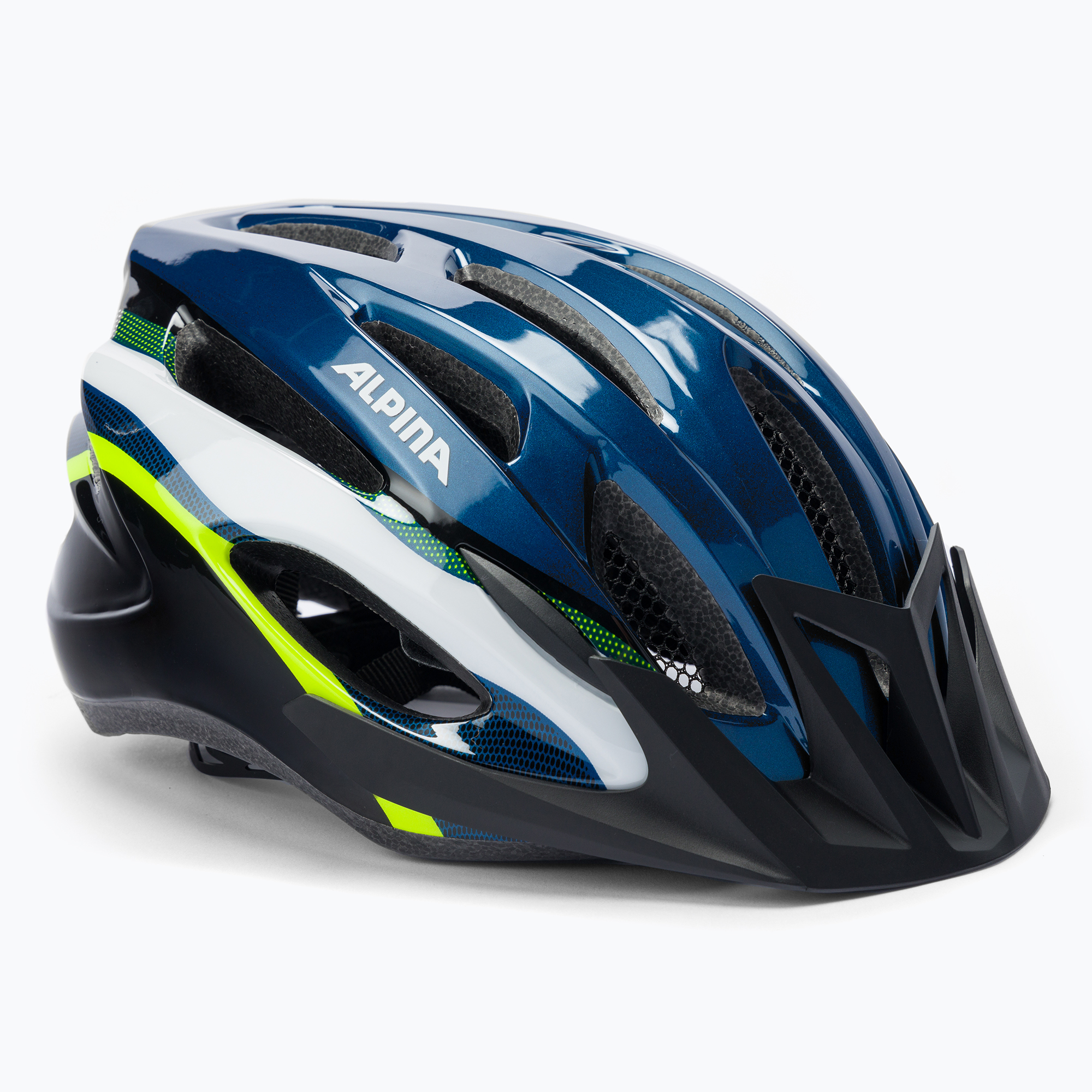 18%-kal olcsóbban.  Kerékpáros sisak Alpina MTB 17 dark blue/neon. Méret: 54-58 cm