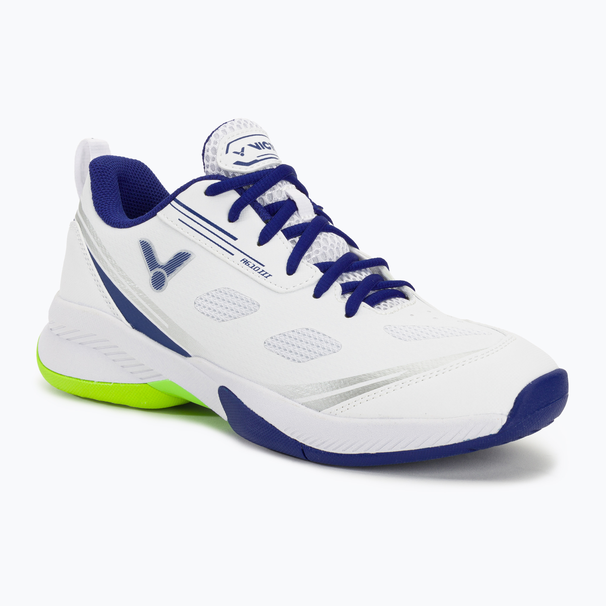24%-kal olcsóbban.  Férfi tollaslabda cipő VICTOR A610III AB fehér/navy. Méret: 40 EU