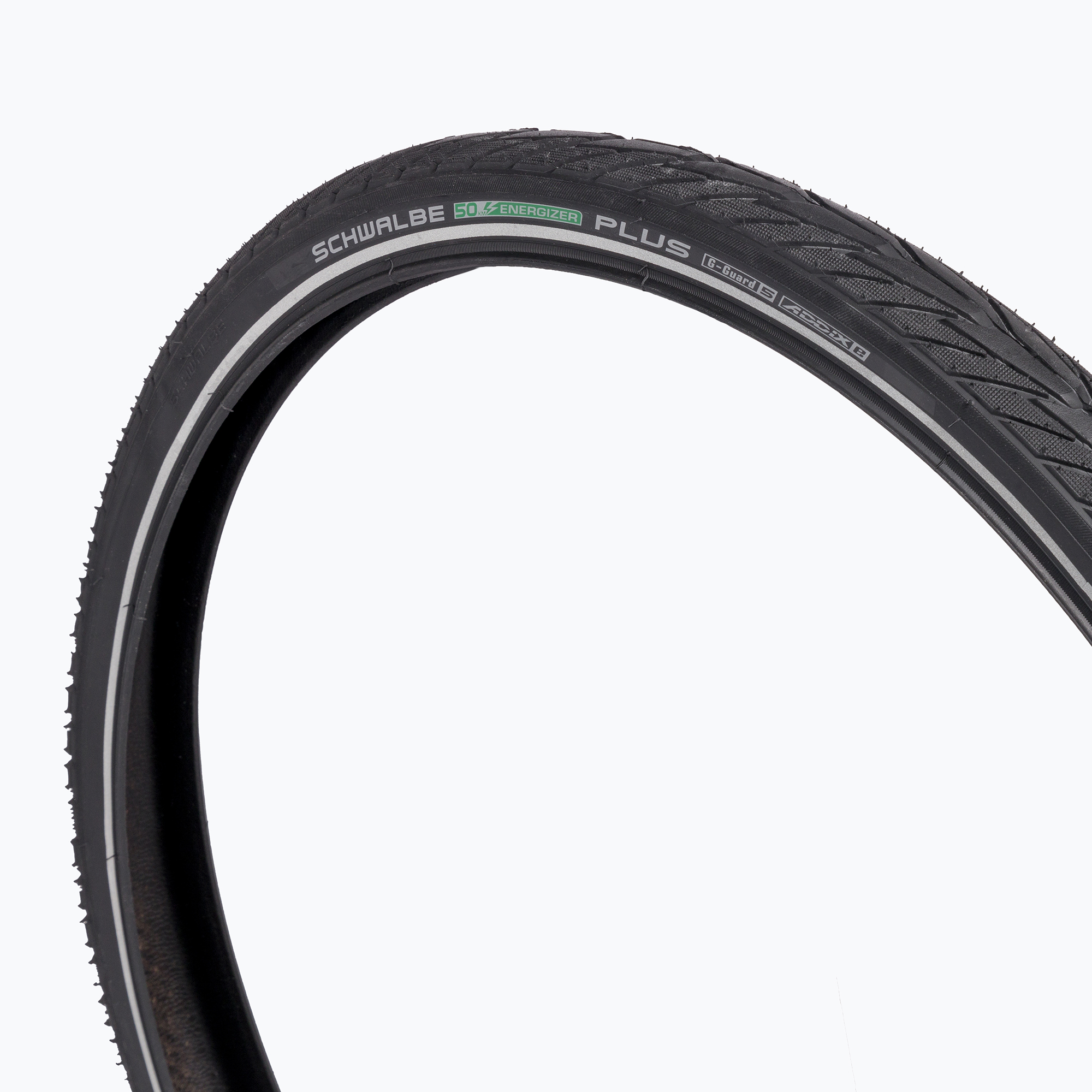 SCHWALBE Energizer Plus Green Guard Addix E drót fekete reflex kerékpár gumiabroncs. Méret: 28 x 1.50