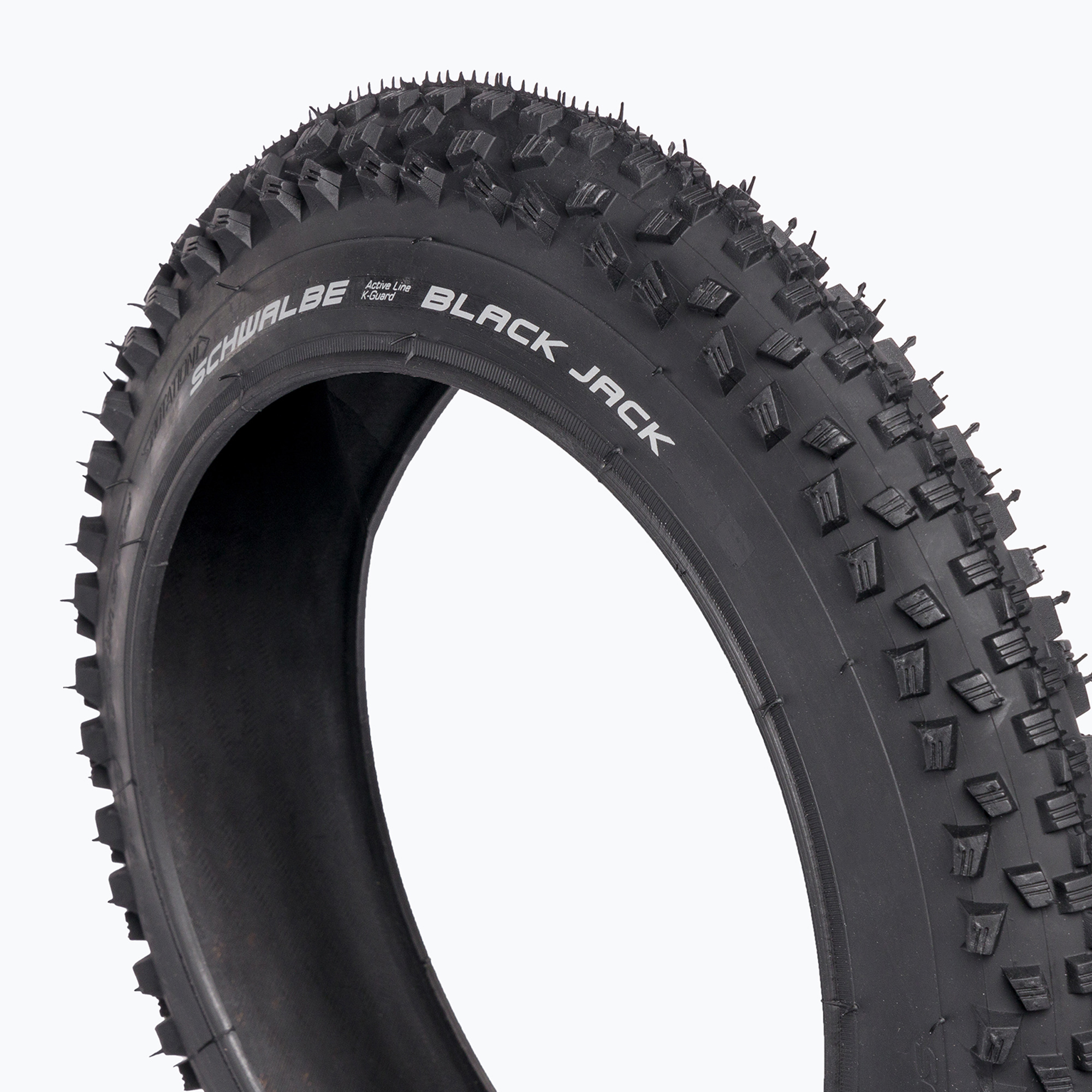 SCHWALBE kerékpár gumiabroncs Black Jack K-Guard Black N Roll vezeték fekete. Méret: 12 x 1.90