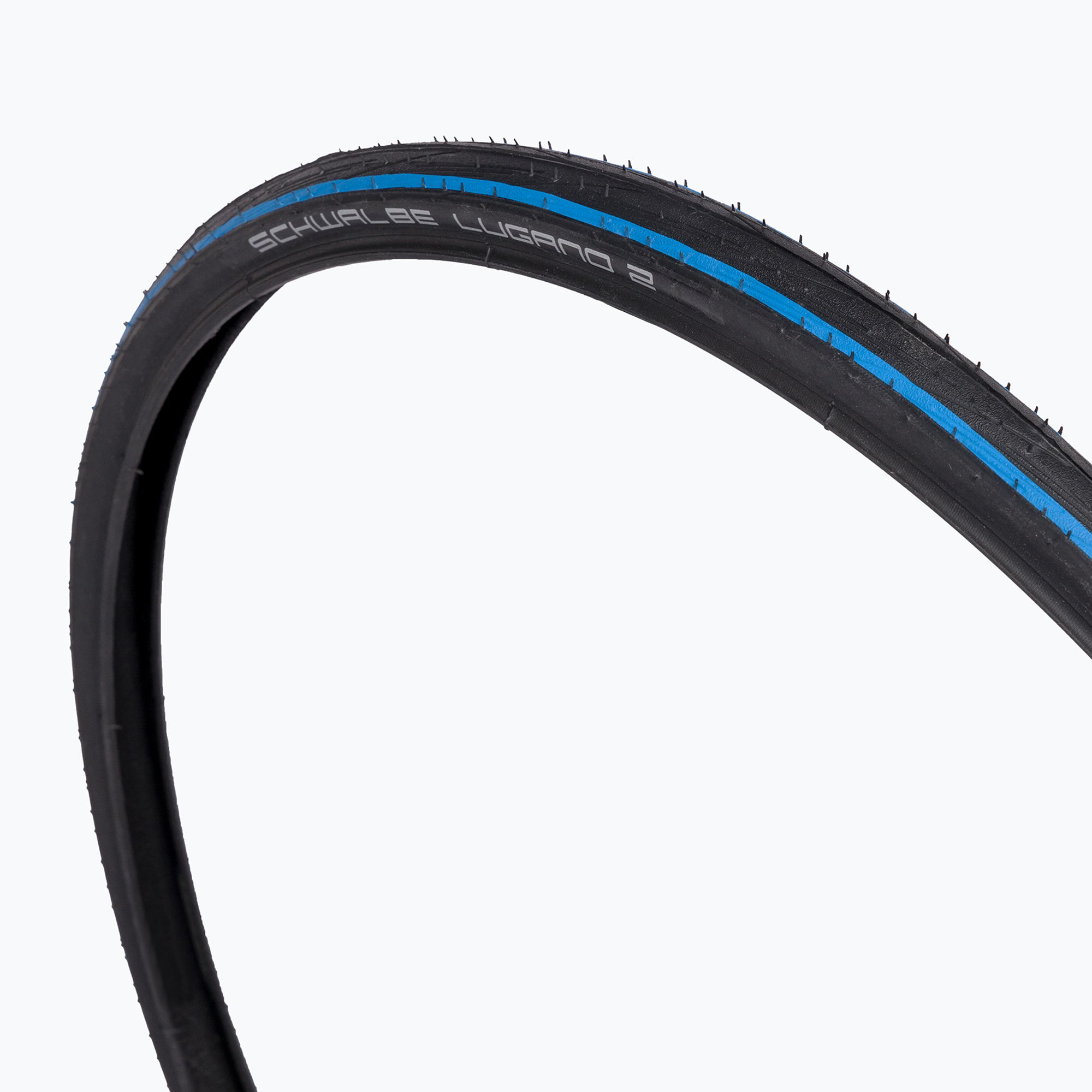 SCHWALBE Lugano II K-Guard Silica huzal kék csíkos kerékpár gumiabroncs. Méret: 700 x 25C
